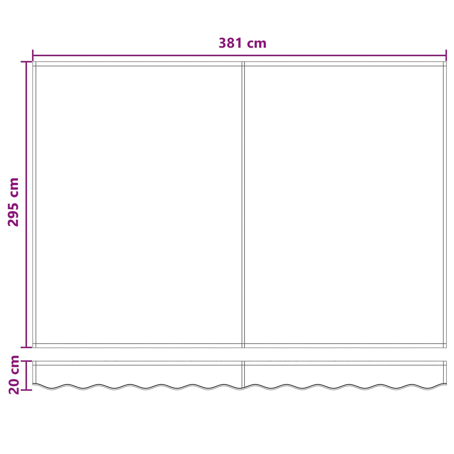 Retractable Awning Light Grey and White 4 x 3 m