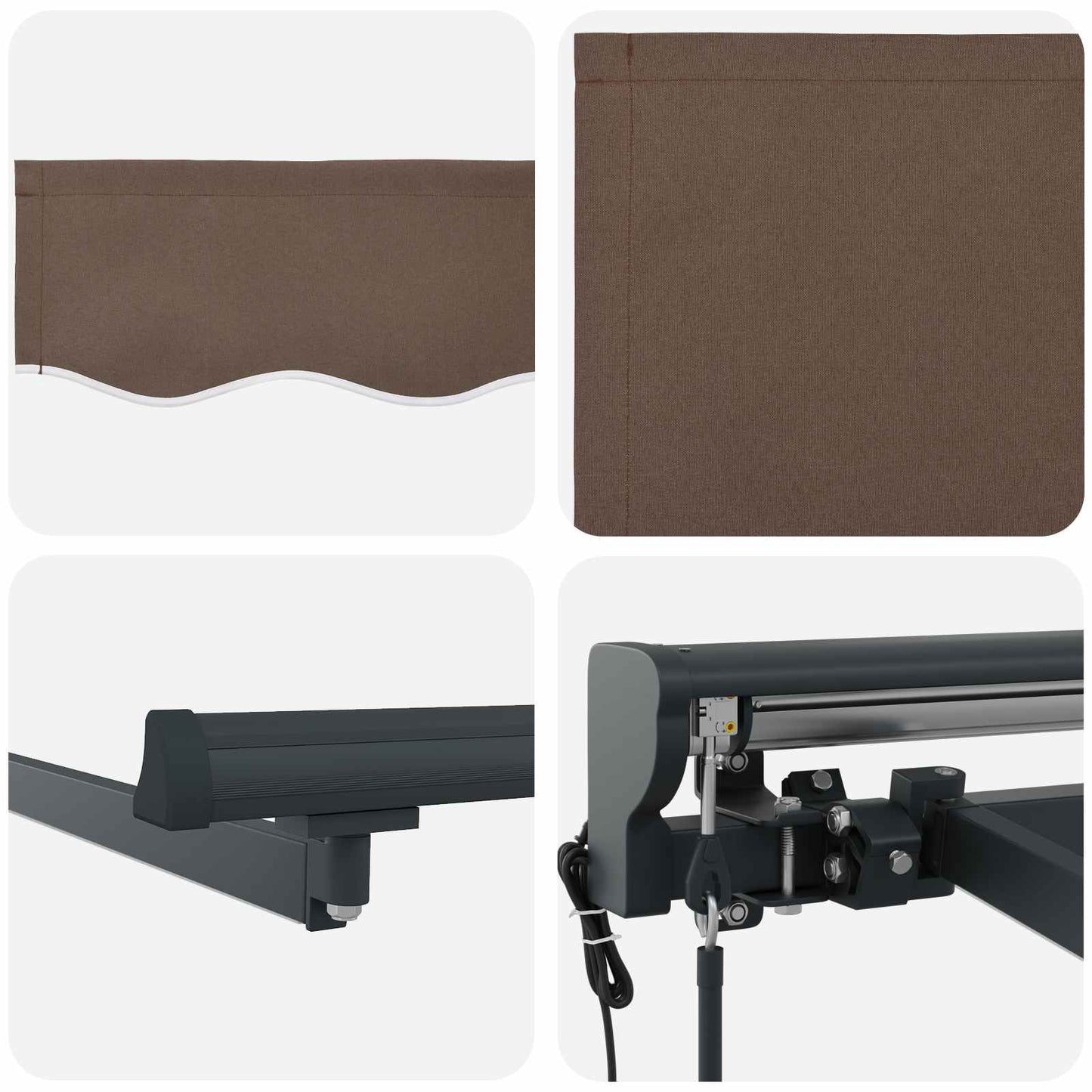 Electric Retractable Awning Taupe 4 x 3.5 m