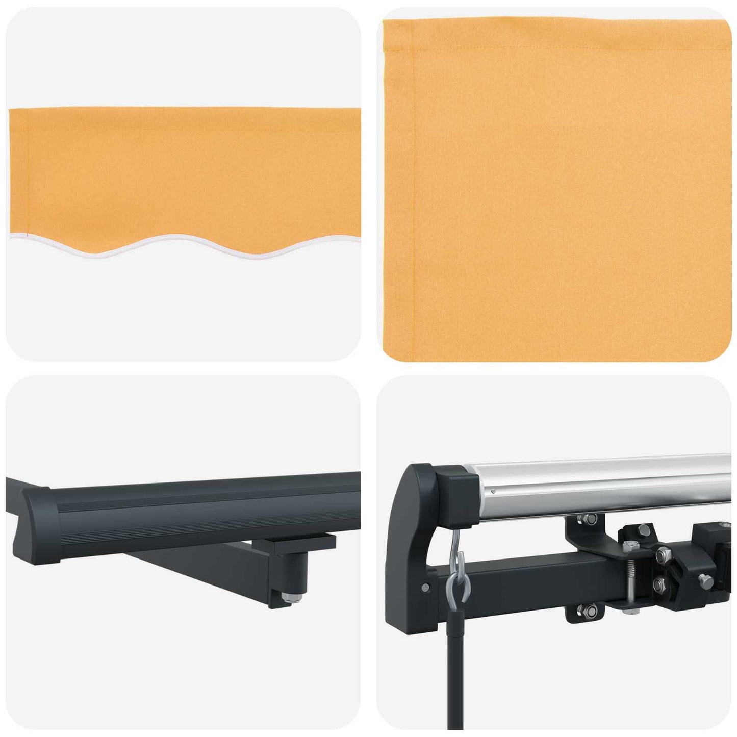Retractable Awning Sand 450 x 300 cm Polyester and Steel