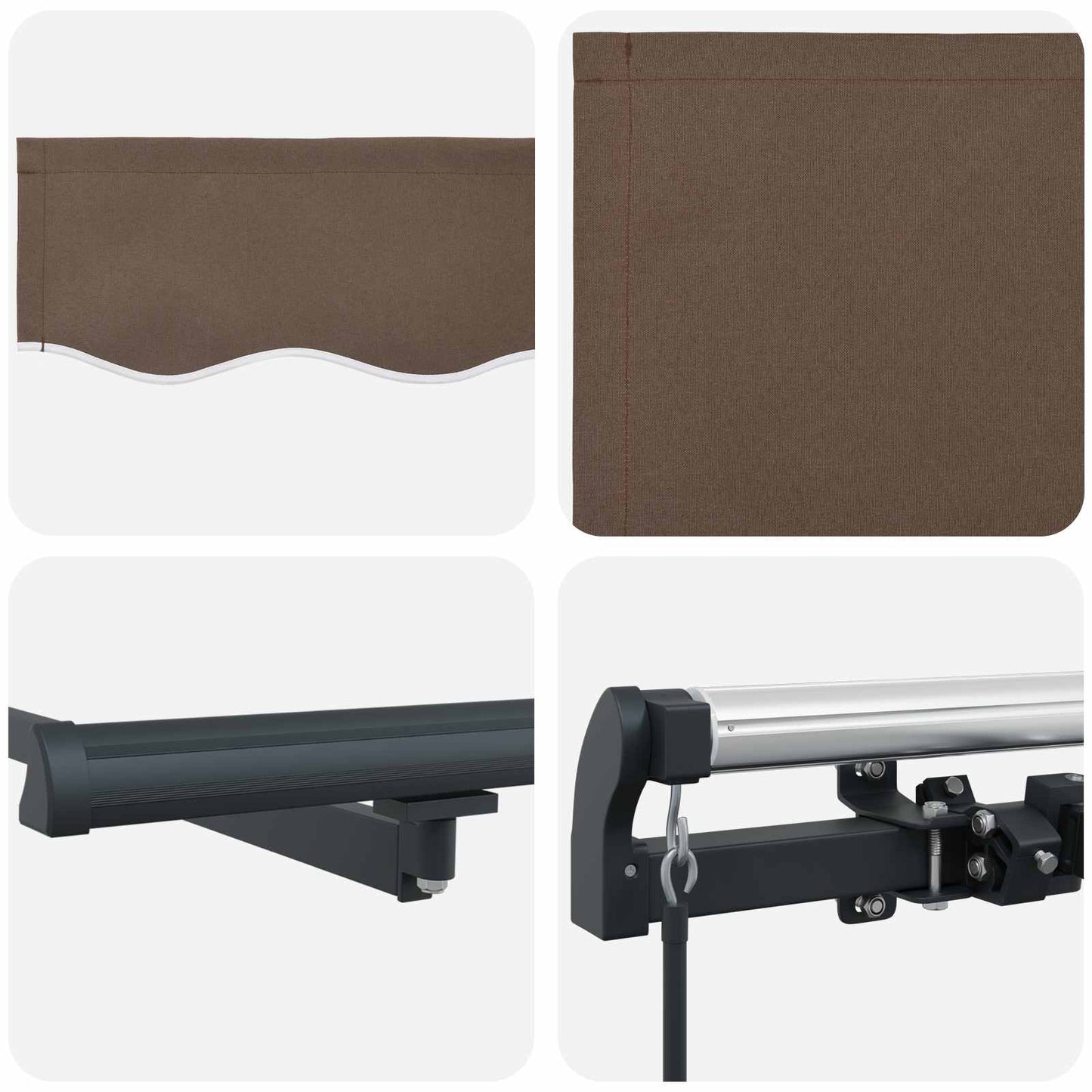 Retractable Awning Taupe 500 x 300 cm Polyester and Steel