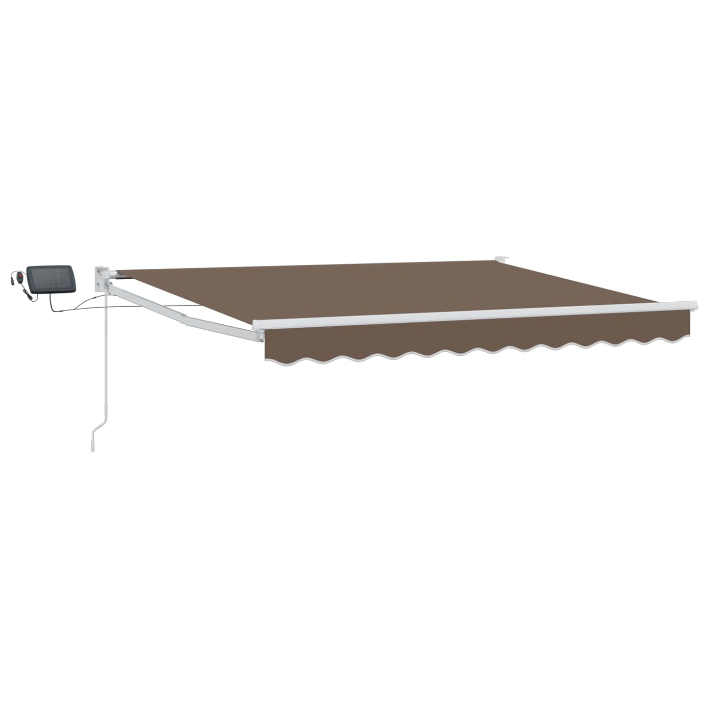 Manual Retractable Awning with LEDs Taupe