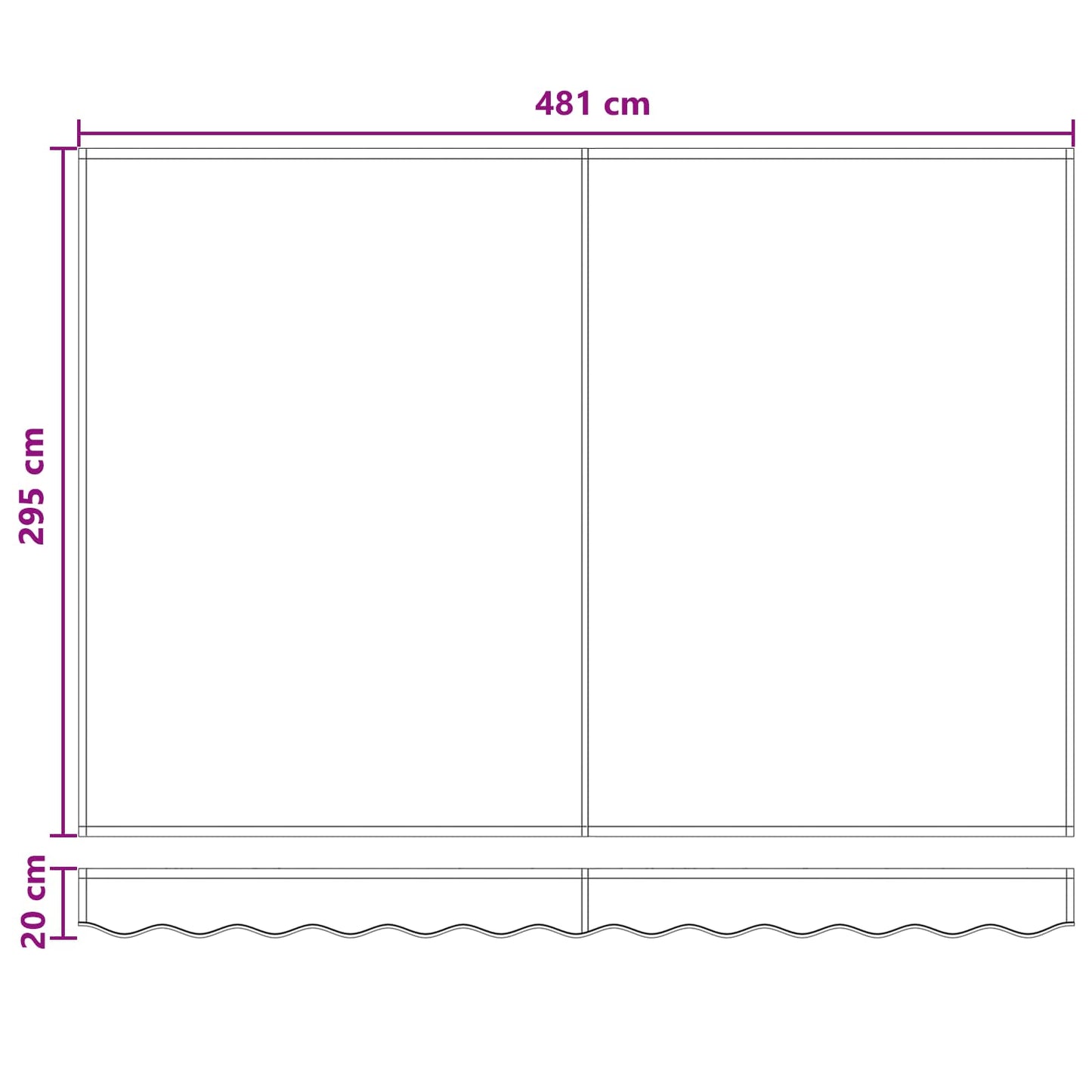 Retractable Awning Light Grey and White 5 x 3 m