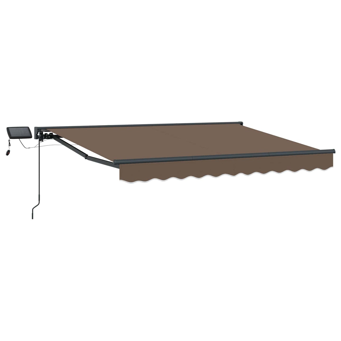 Manual Awning Frame with LEDs Taupe 5 x 3 m