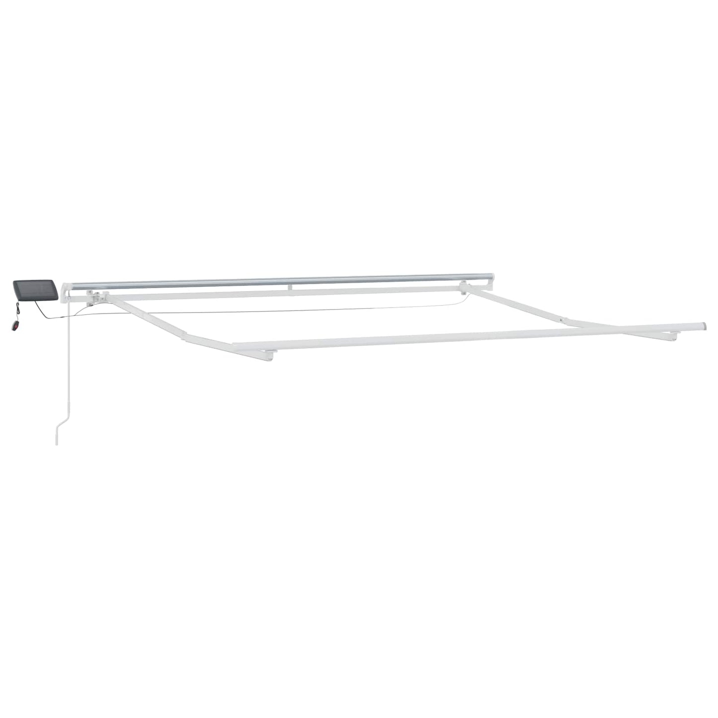 Retractable Awning Light Grey and White 500 x 350 cm