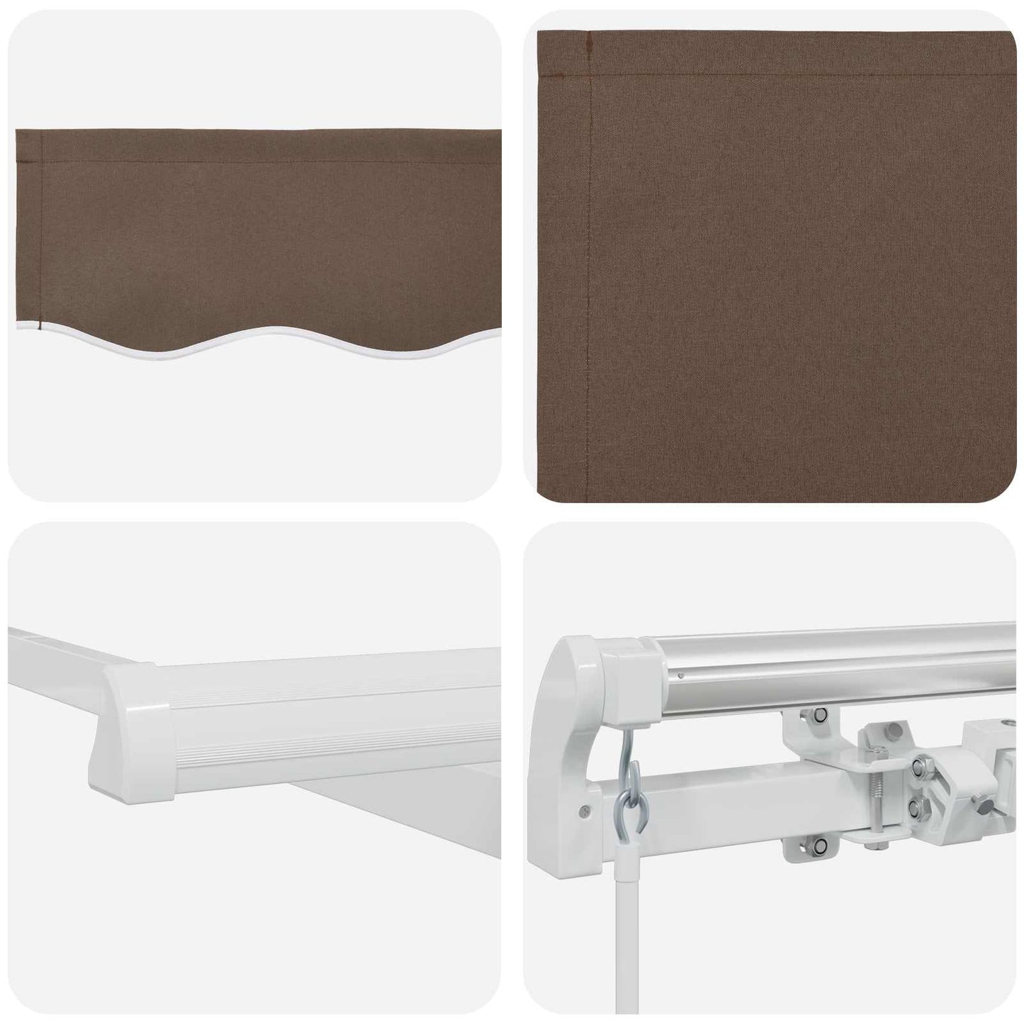 Retractable Awning Taupe 600 x 300 cm Polyester and Aluminium