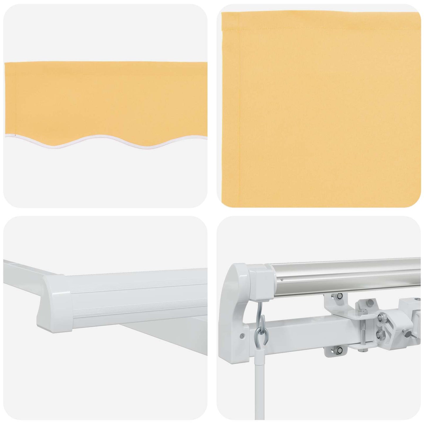 Retractable Awning Sand 600 x 300 cm Fabric and Aluminium