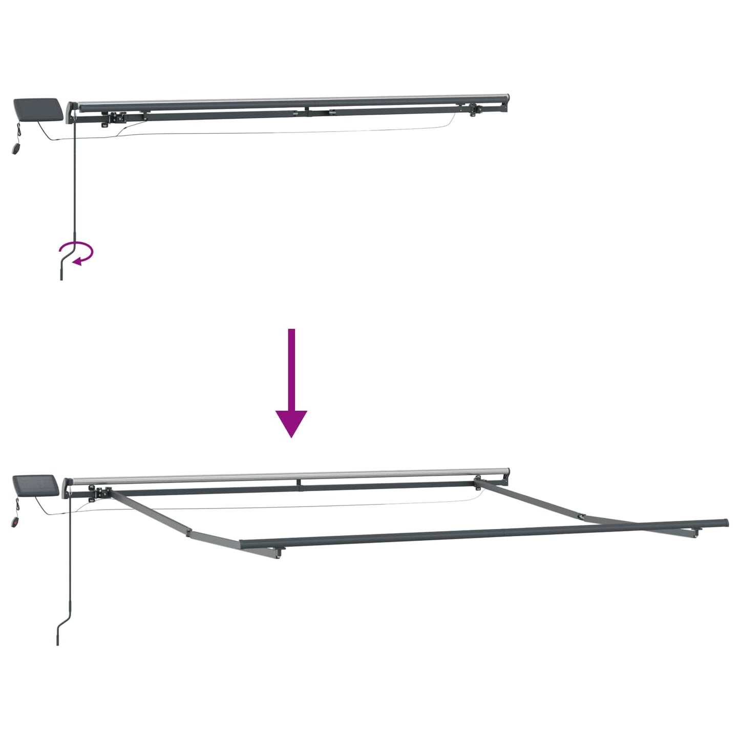 Retractable Awning Sand 600 x 300 cm Fabric