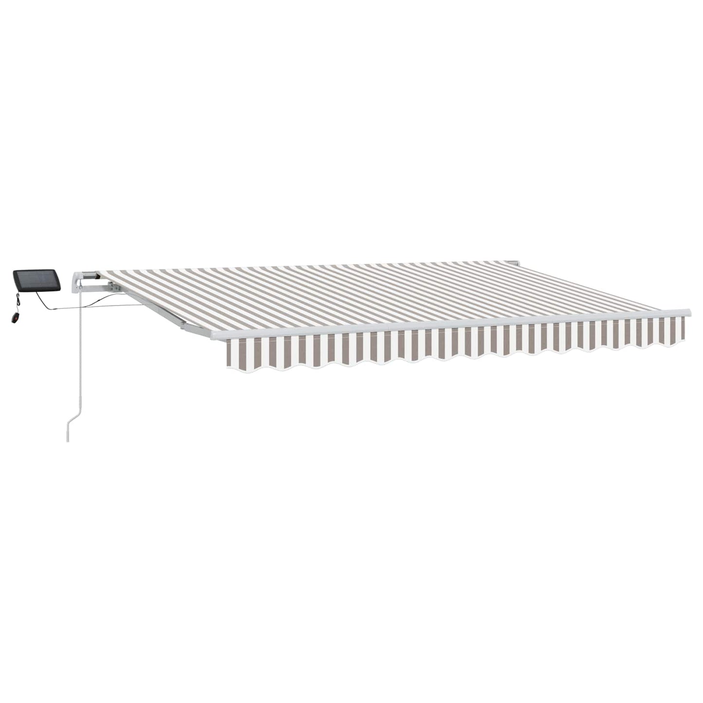 Retractable Awning Light Grey and White 600 x 350 cm