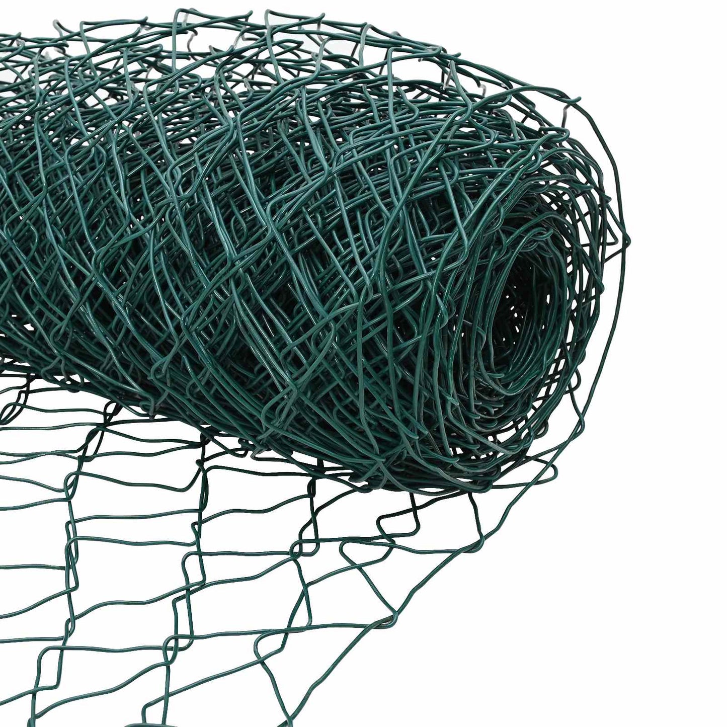 Chain Link Fence Green 2 x 10 m Steel
