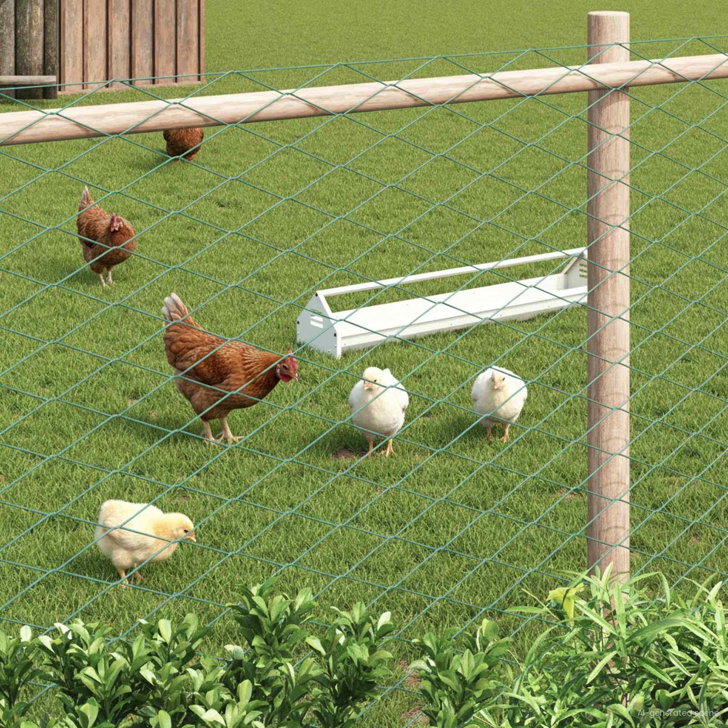 Chain Link Fence Green 2 x 10 m Steel