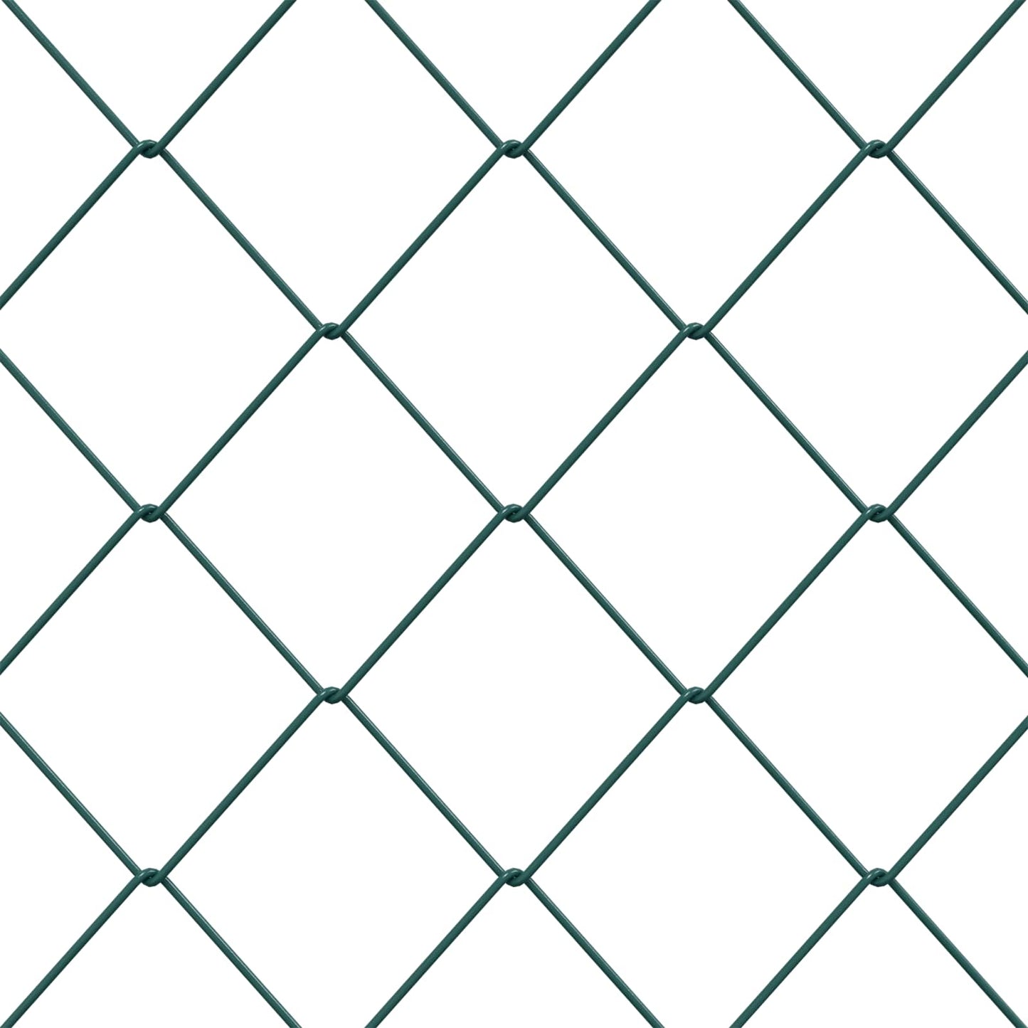 Chain Link Fence Green 2 x 20 m Steel