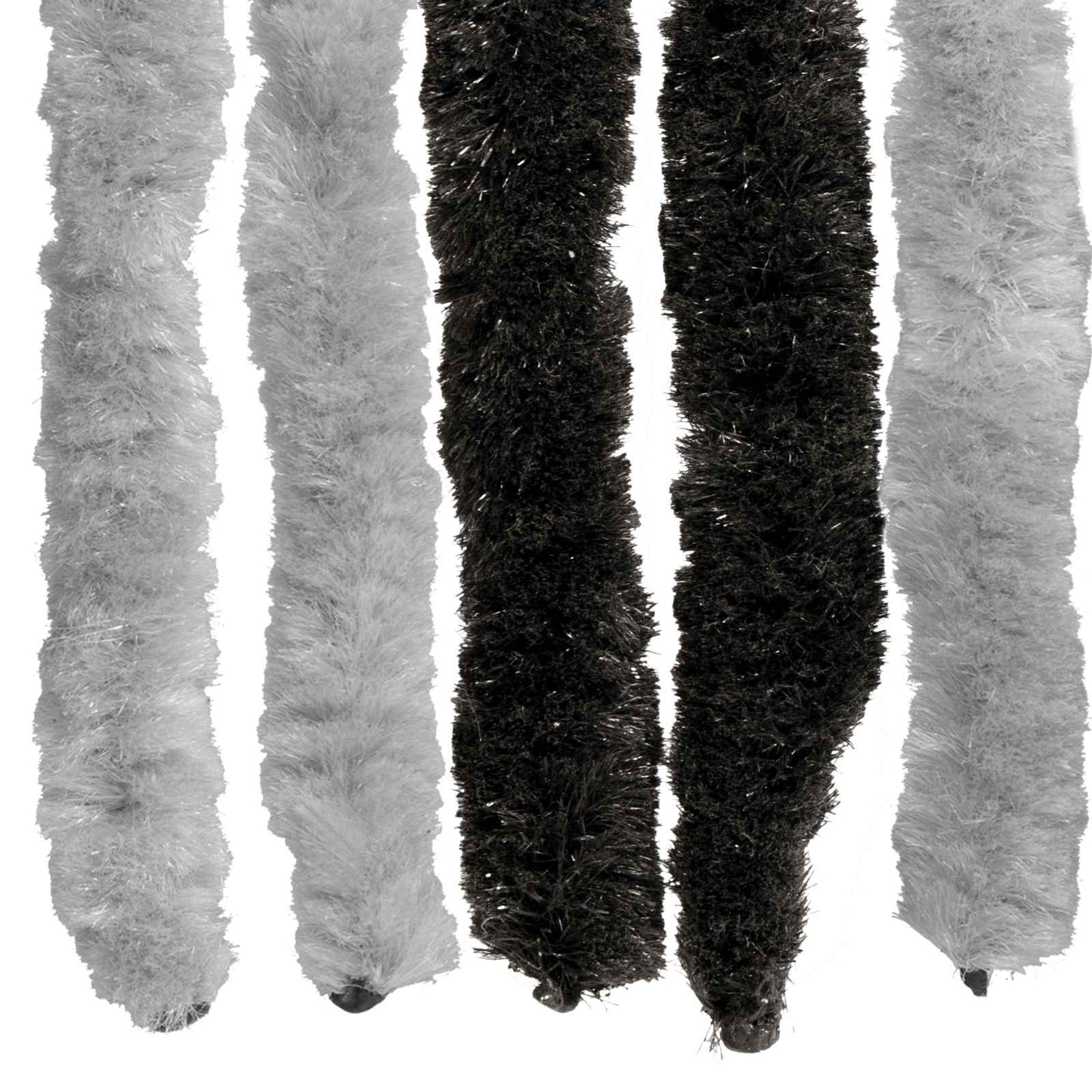 Insect Curtain Chenille Grey and Black 100 x 220 cm 100% PP