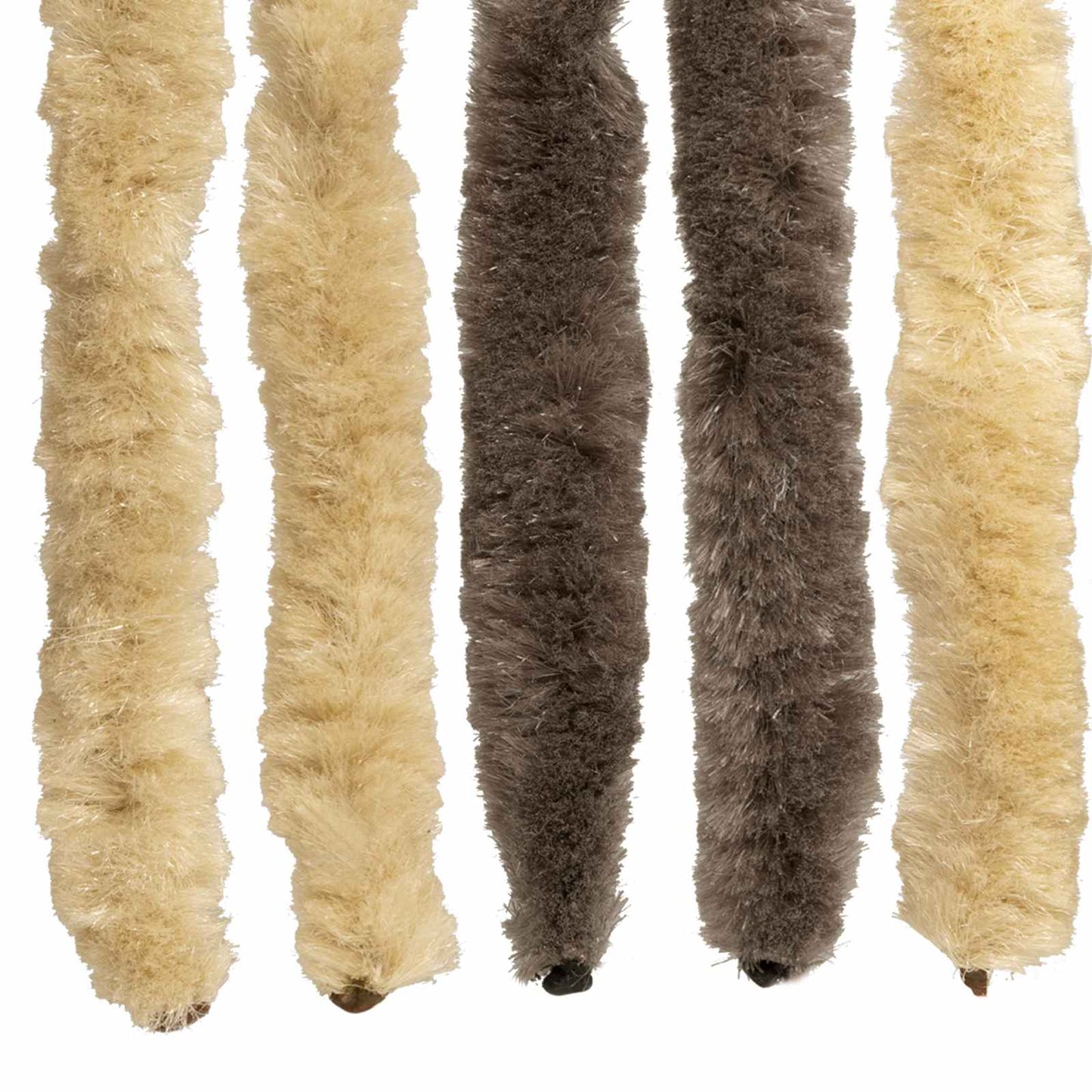 Insect Curtain Chenille Dark Brown and Beige 56 x 200 cm