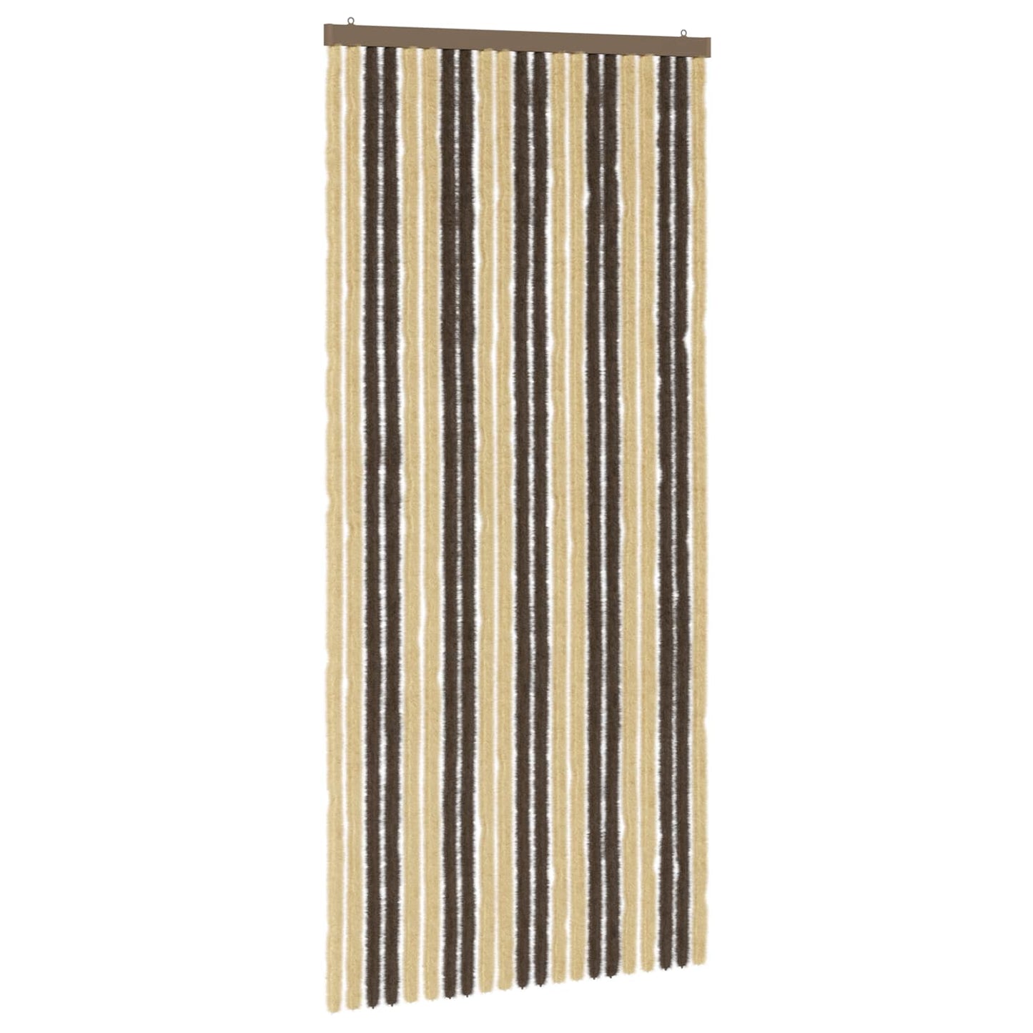 Insect Curtain Chenille Dark Brown and Beige 90 x 200 cm
