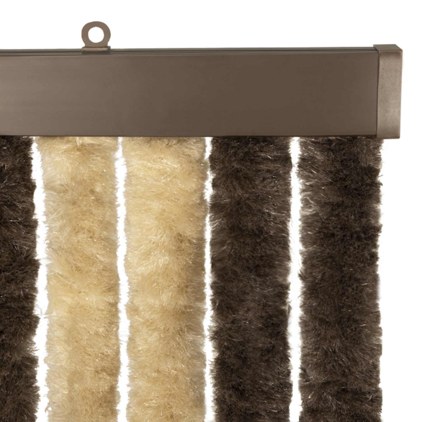 Insect Curtain Chenille Dark Brown and Beige 100 x 220 cm