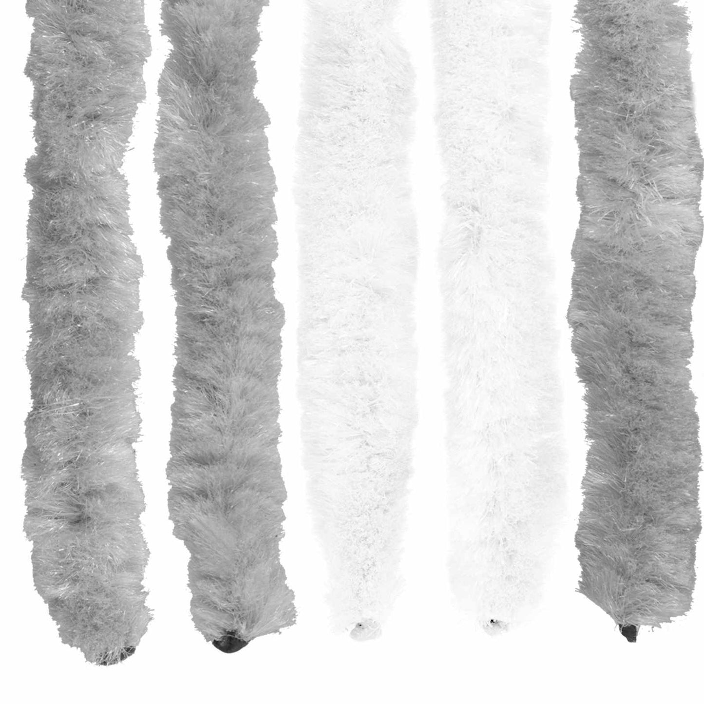Insect Curtain Chenille Grey and White 118 x 220 cm 100% PP