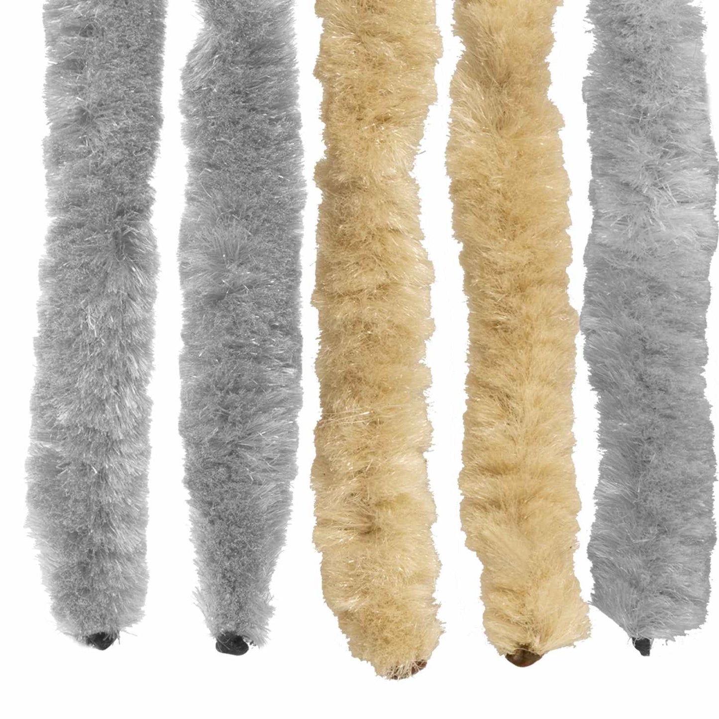 Insect Curtain Chenille Grey and Beige 56 x 185 cm 100% PP