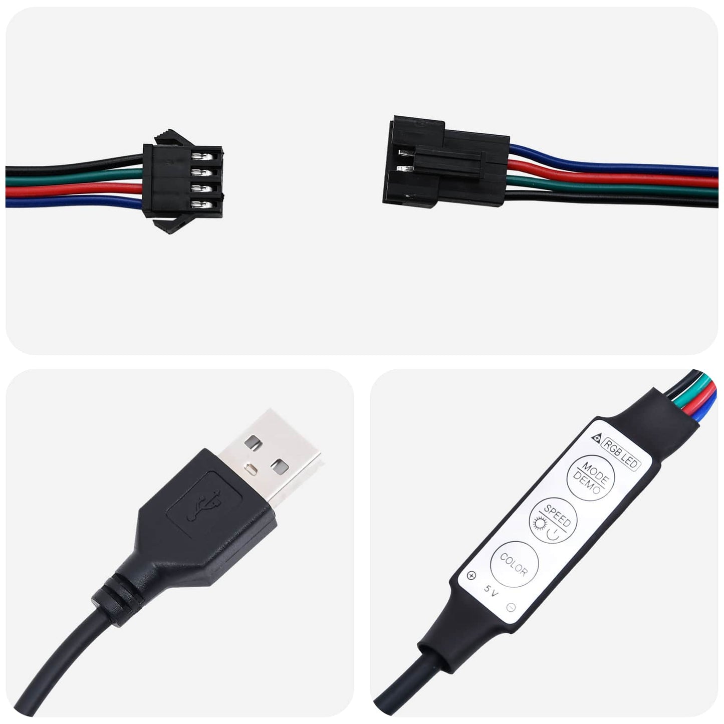 LED Strip 110 cm Multicolour PVC