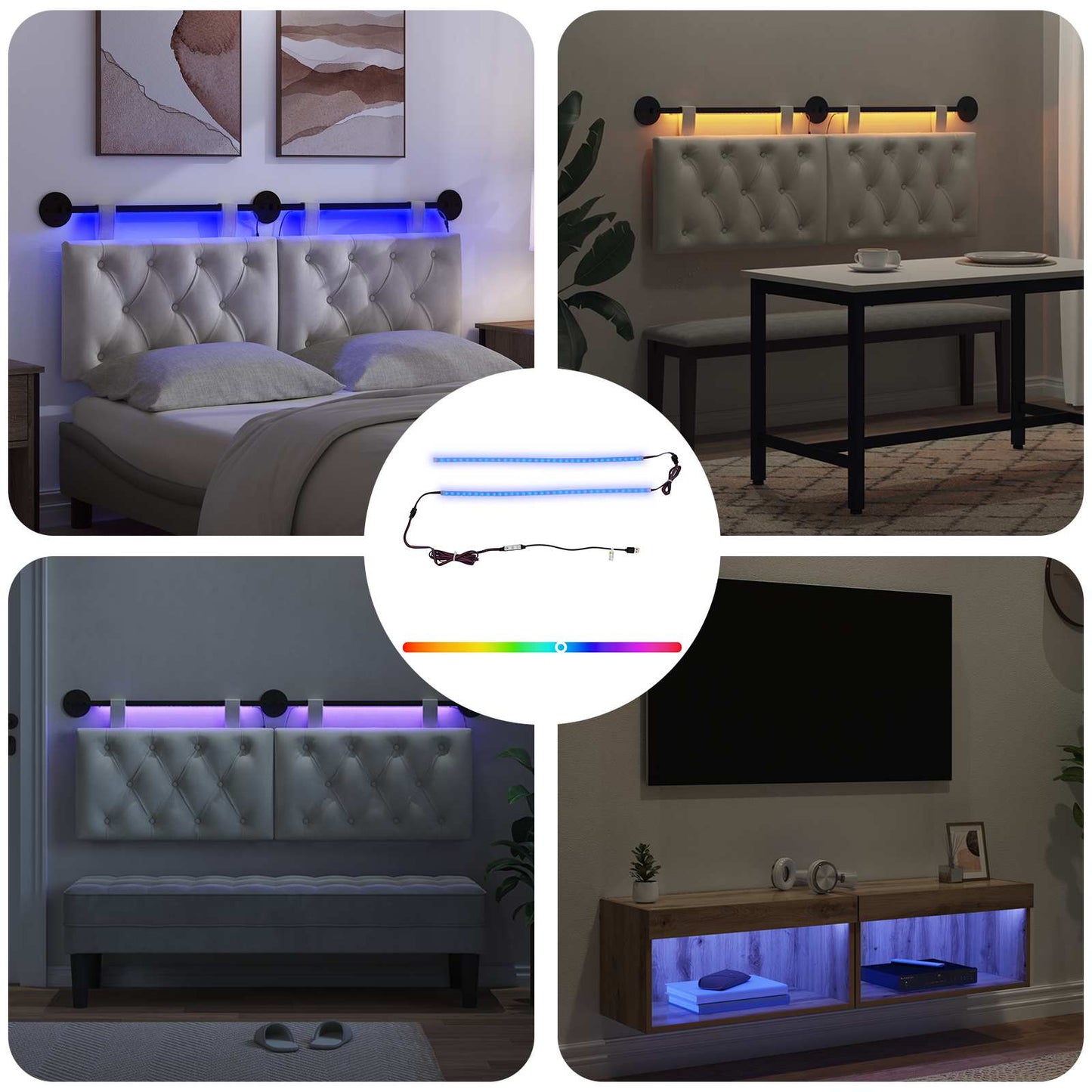LED Strip 110 cm Multicolour PVC