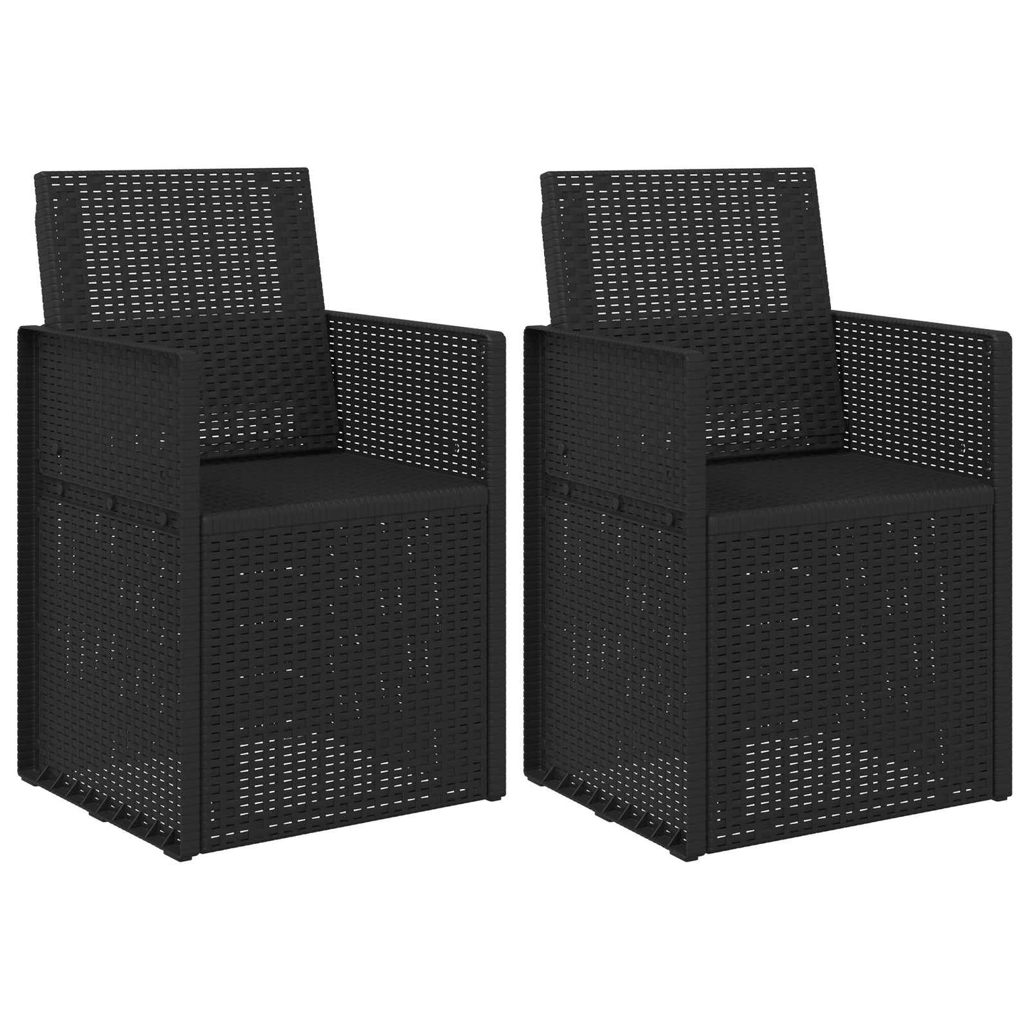 Garden Dining Chairs 2 pcs Anthracite 53 x 47 x 88.5 cm PP
