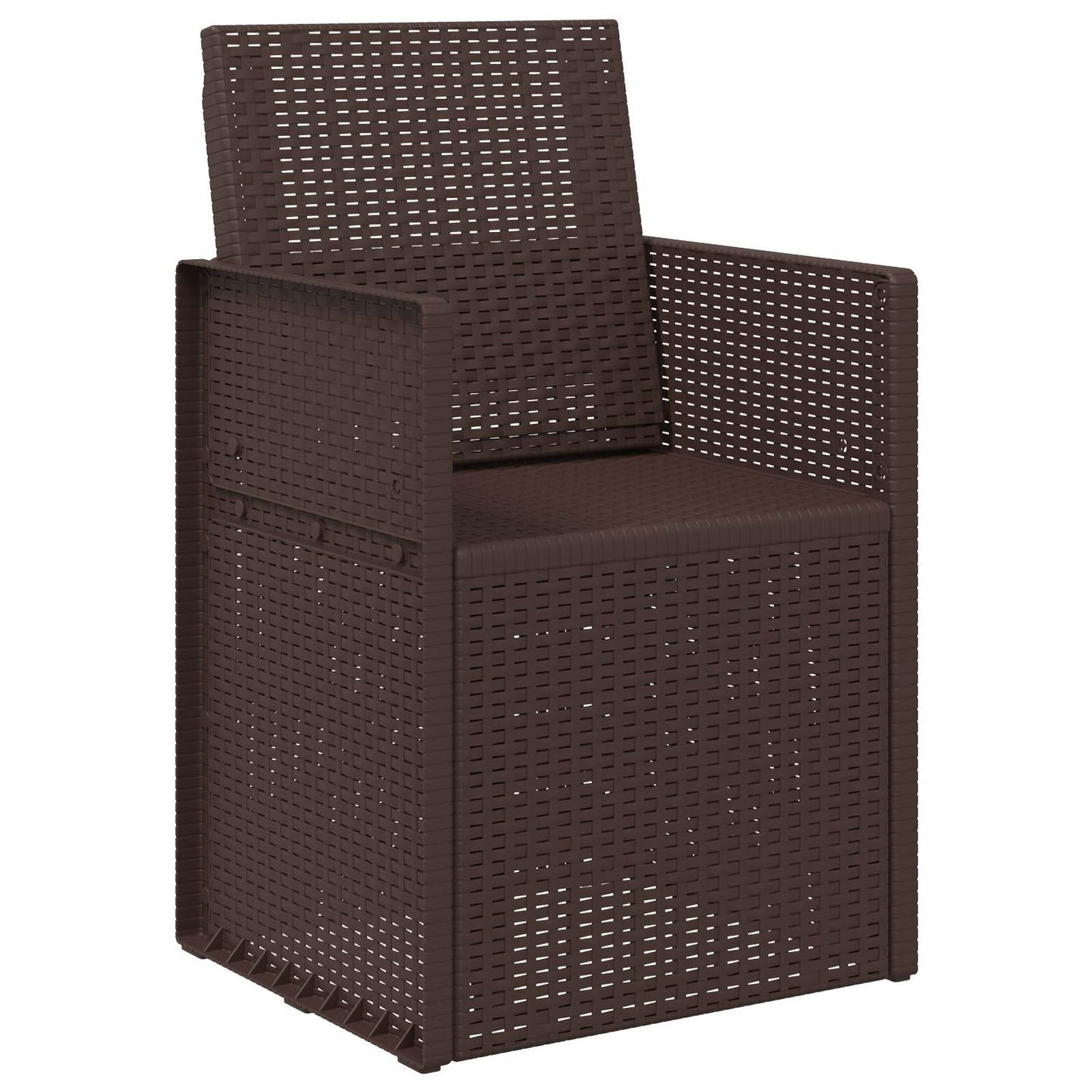 Garden Dining Chairs 2 pcs Brown PP