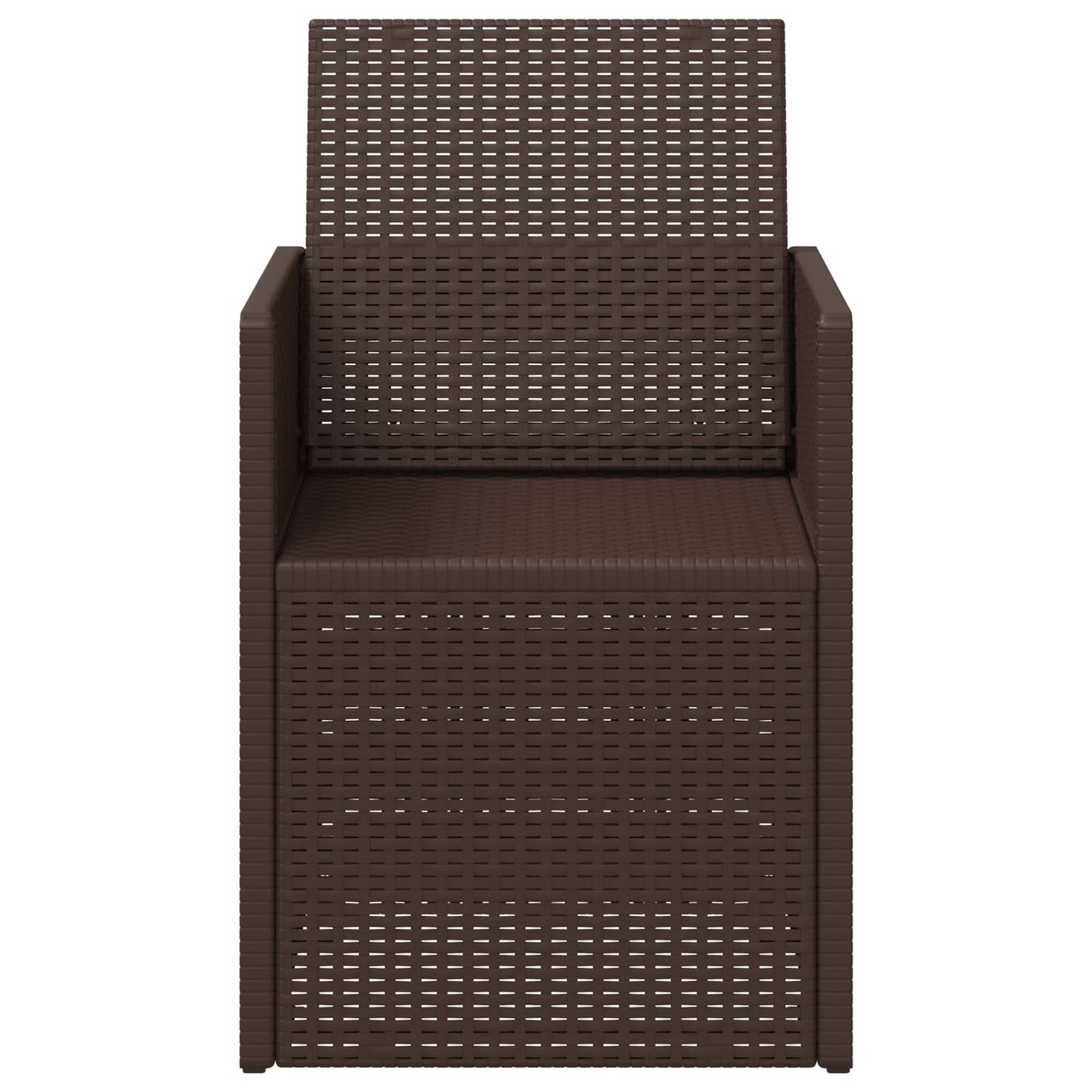 Garden Dining Chairs 2 pcs Brown PP