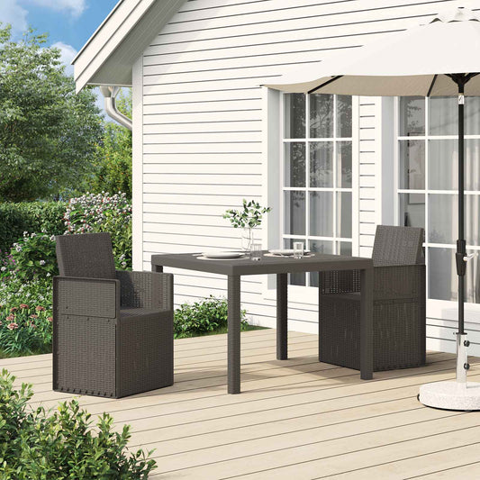 Garden Dining Chairs 2 pcs Light Grey PP