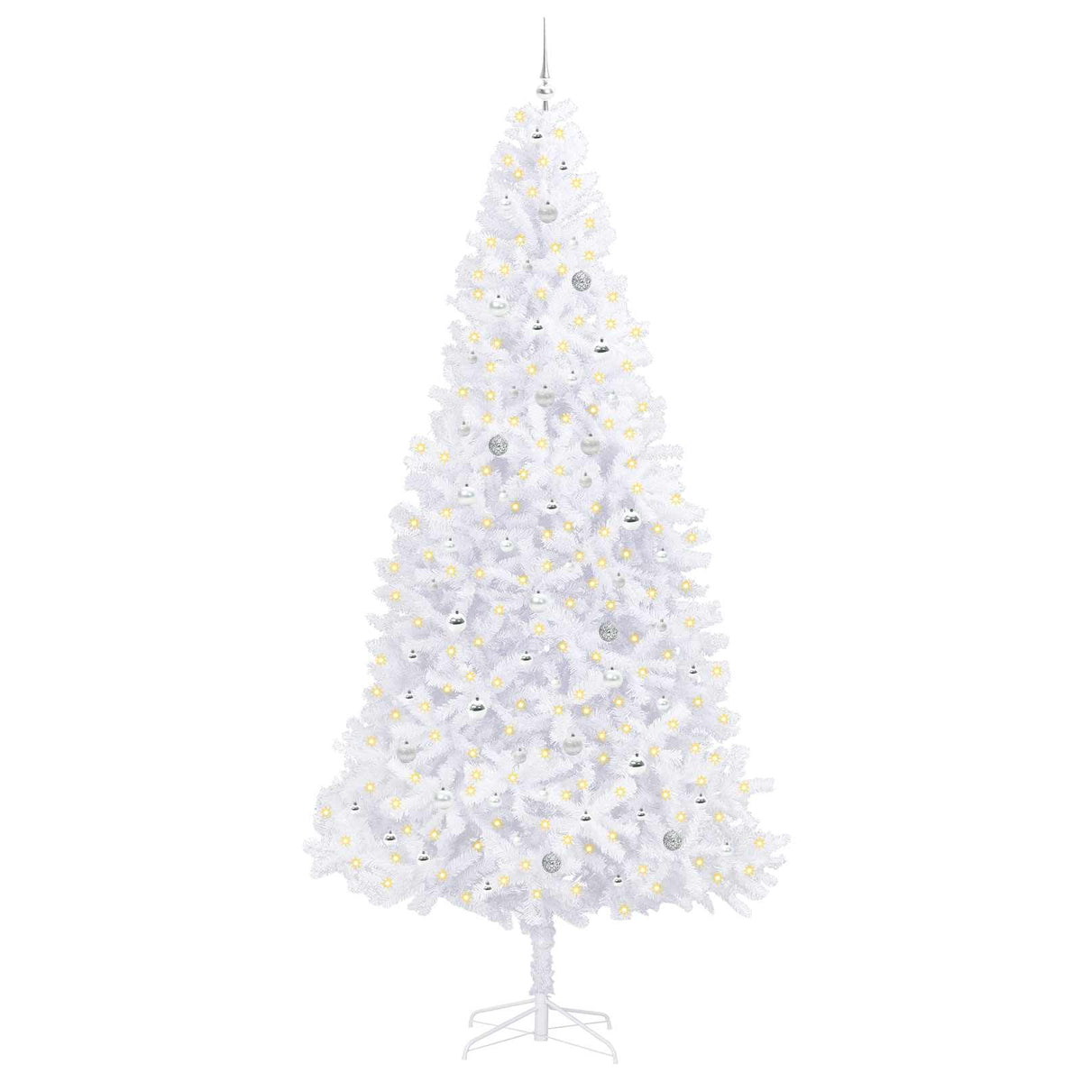 Artificial Christmas Tree with Stand White 300 cm PVC and Steel