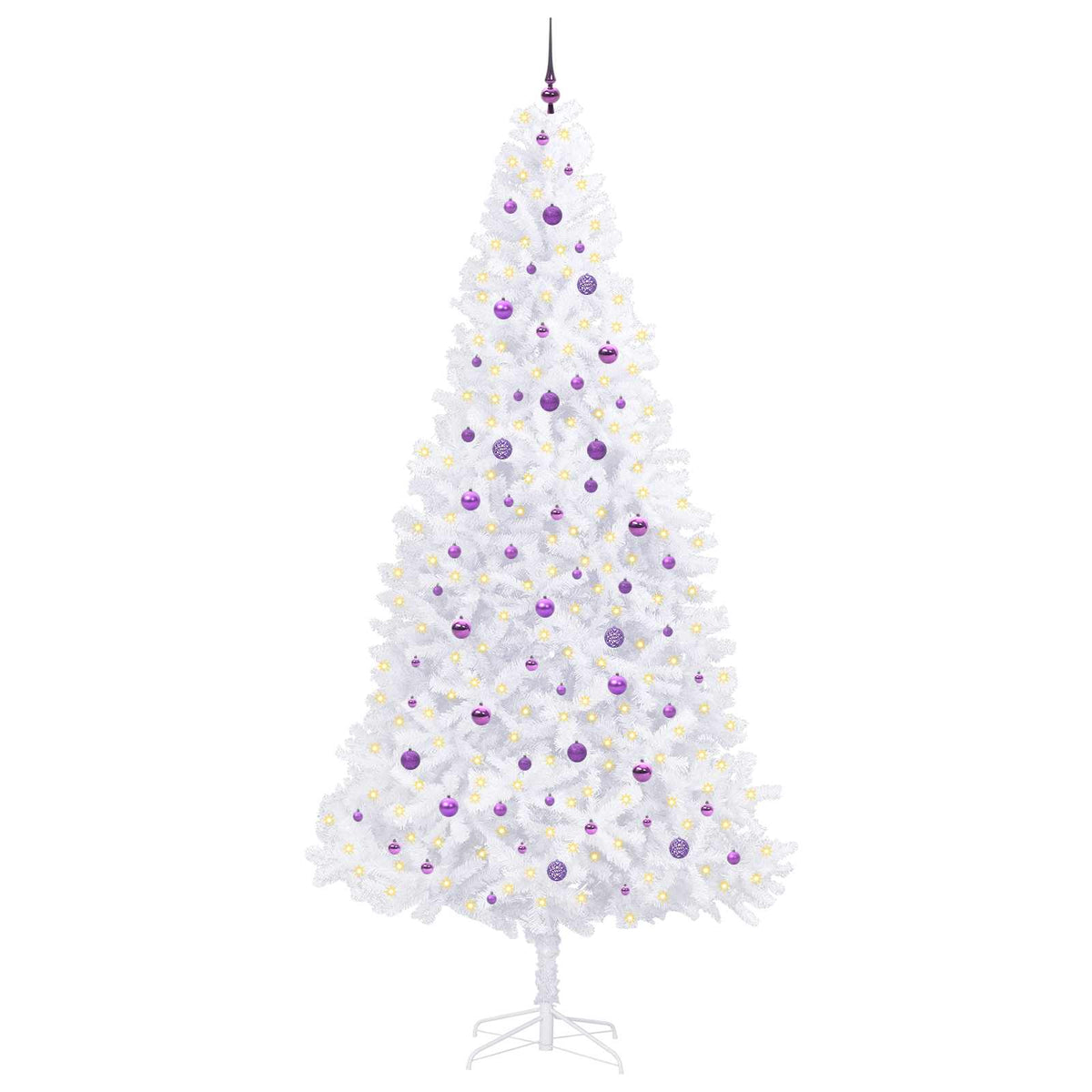 Artificial Christmas Tree with Stand White 300 cm PVC and Steel