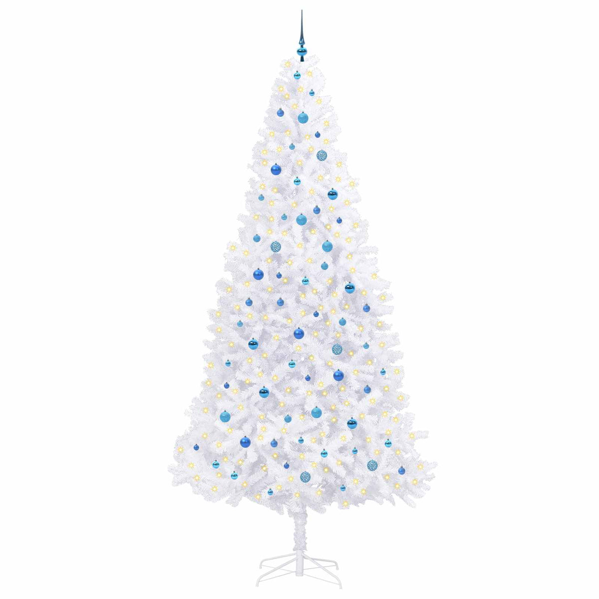 Artificial Christmas Tree with Stand White 300 cm PVC and Steel
