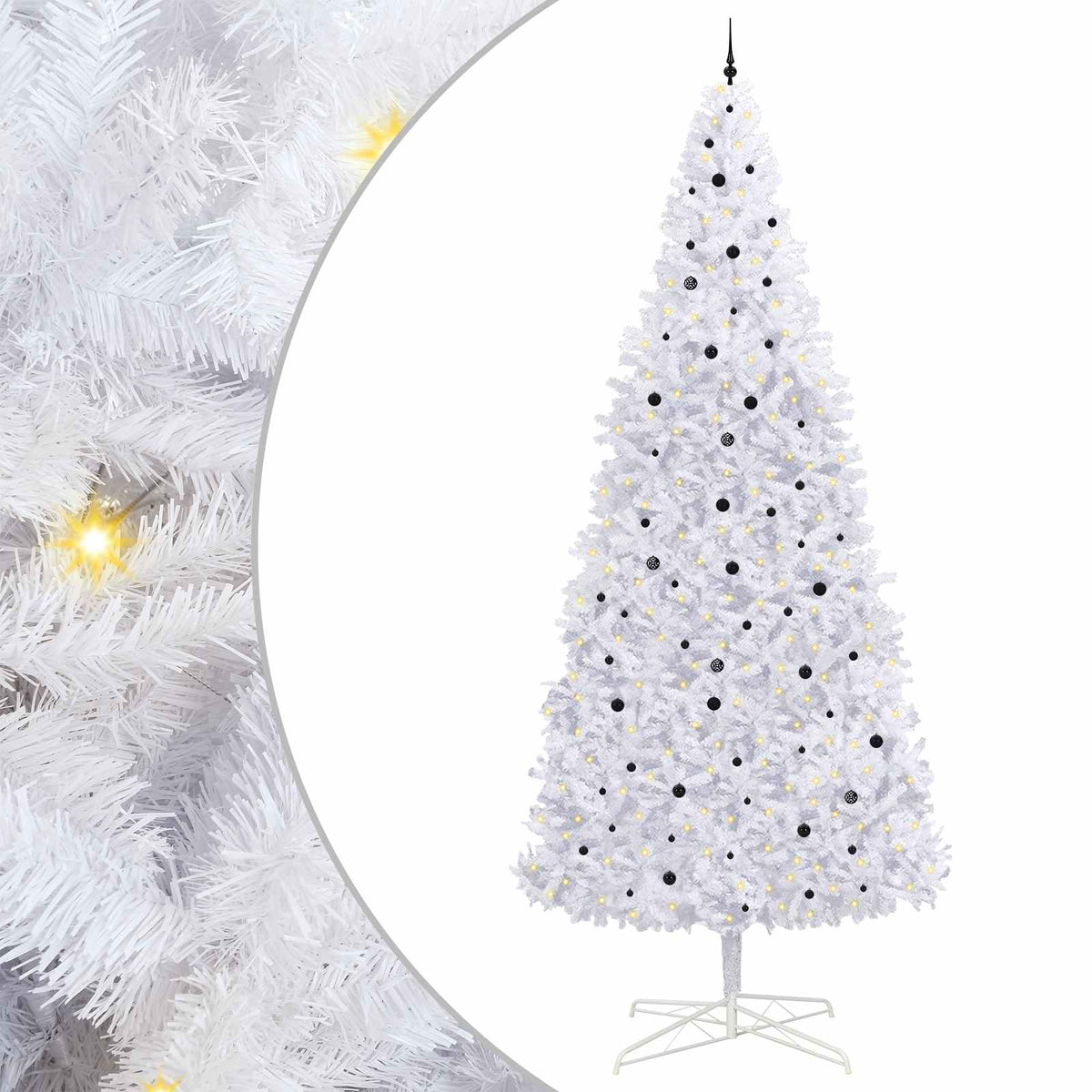 Artificial Christmas Tree with Stand White 400 cm PVC and Steel