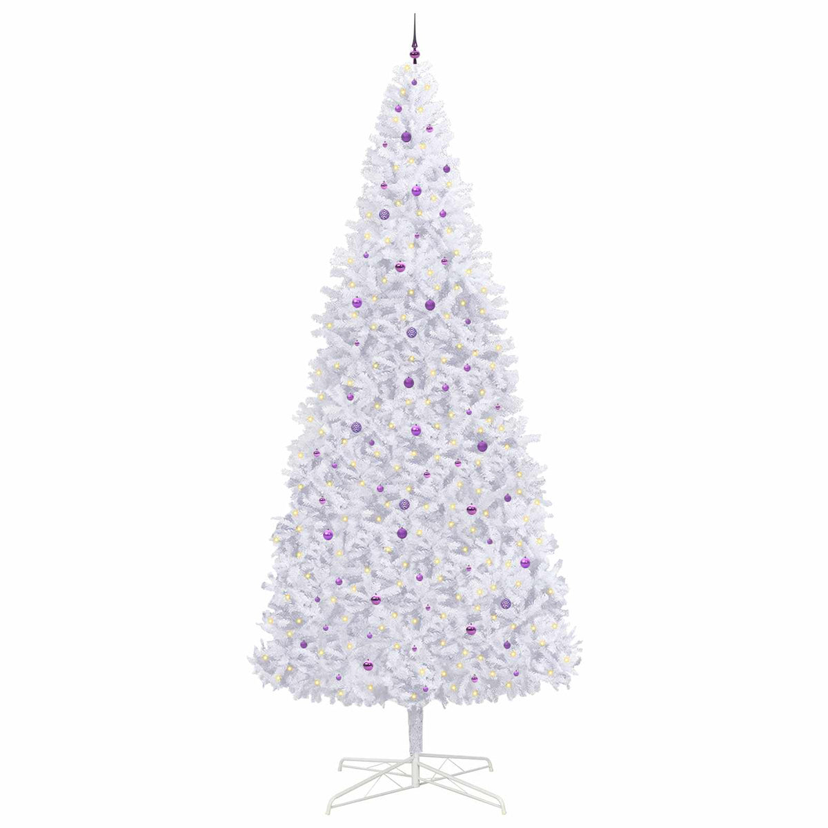 Artificial Christmas Tree with Stand White 400 cm PVC and Steel