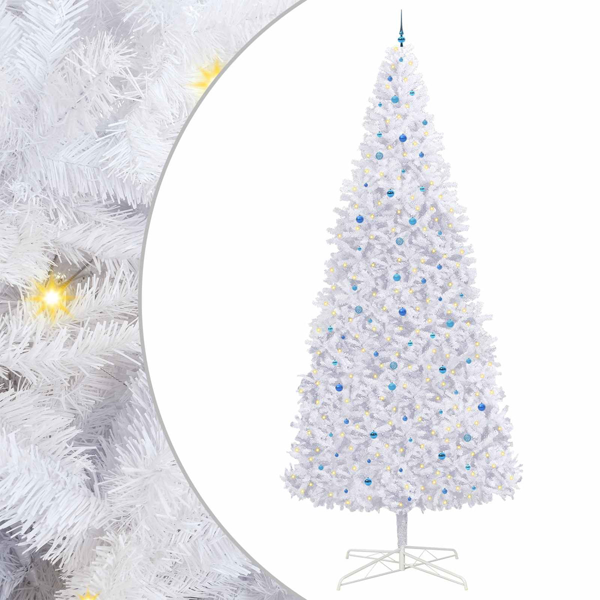 Artificial Christmas Tree with Stand White 400 cm PVC and Steel