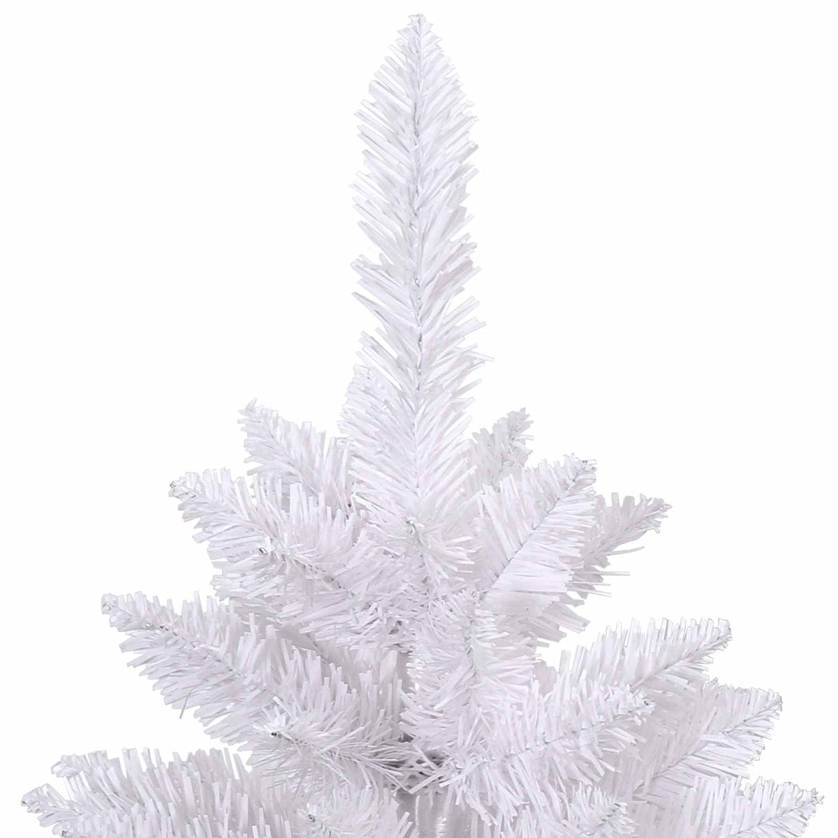 Artificial Hinged Christmas Tree White 270 cm PVC and Steel