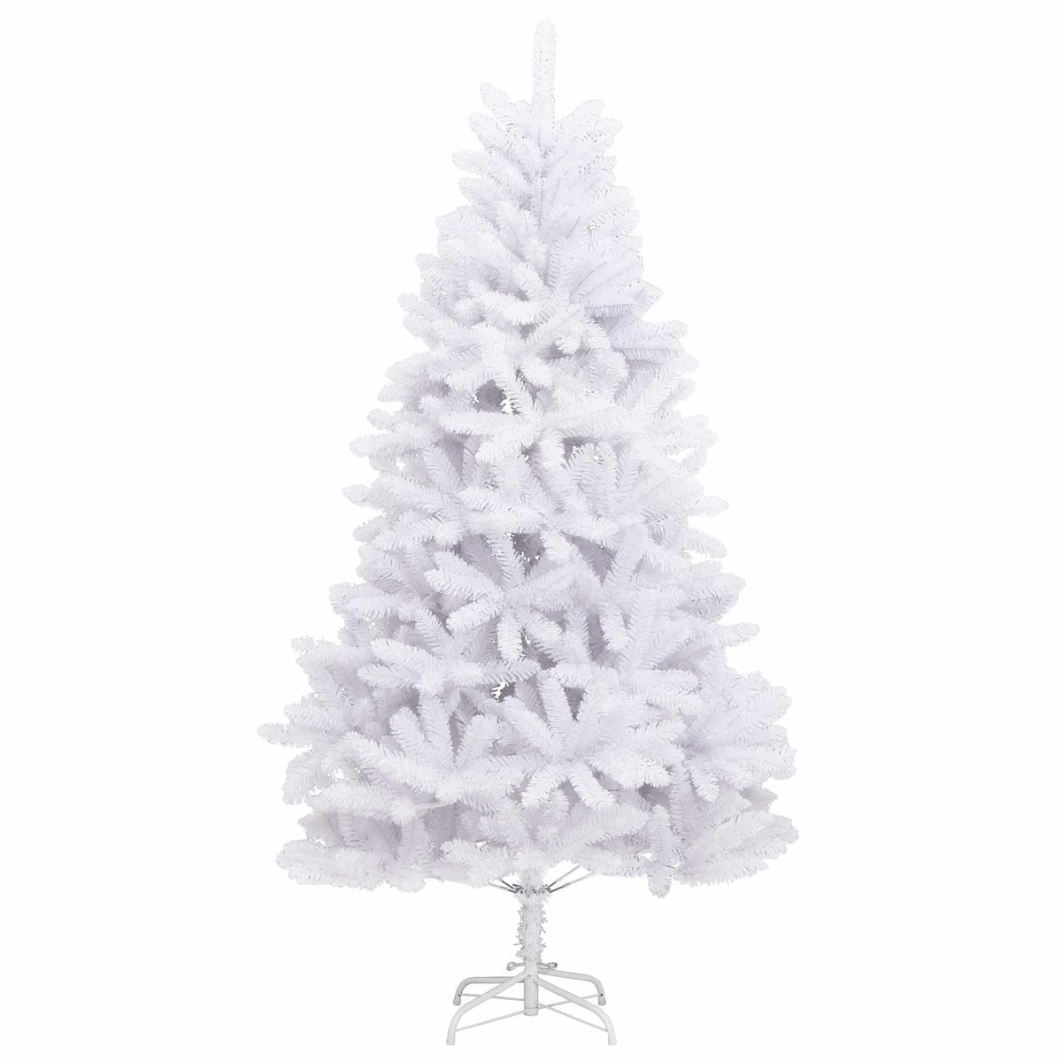 Artificial Hinged Christmas Tree White 270 cm PVC and Steel