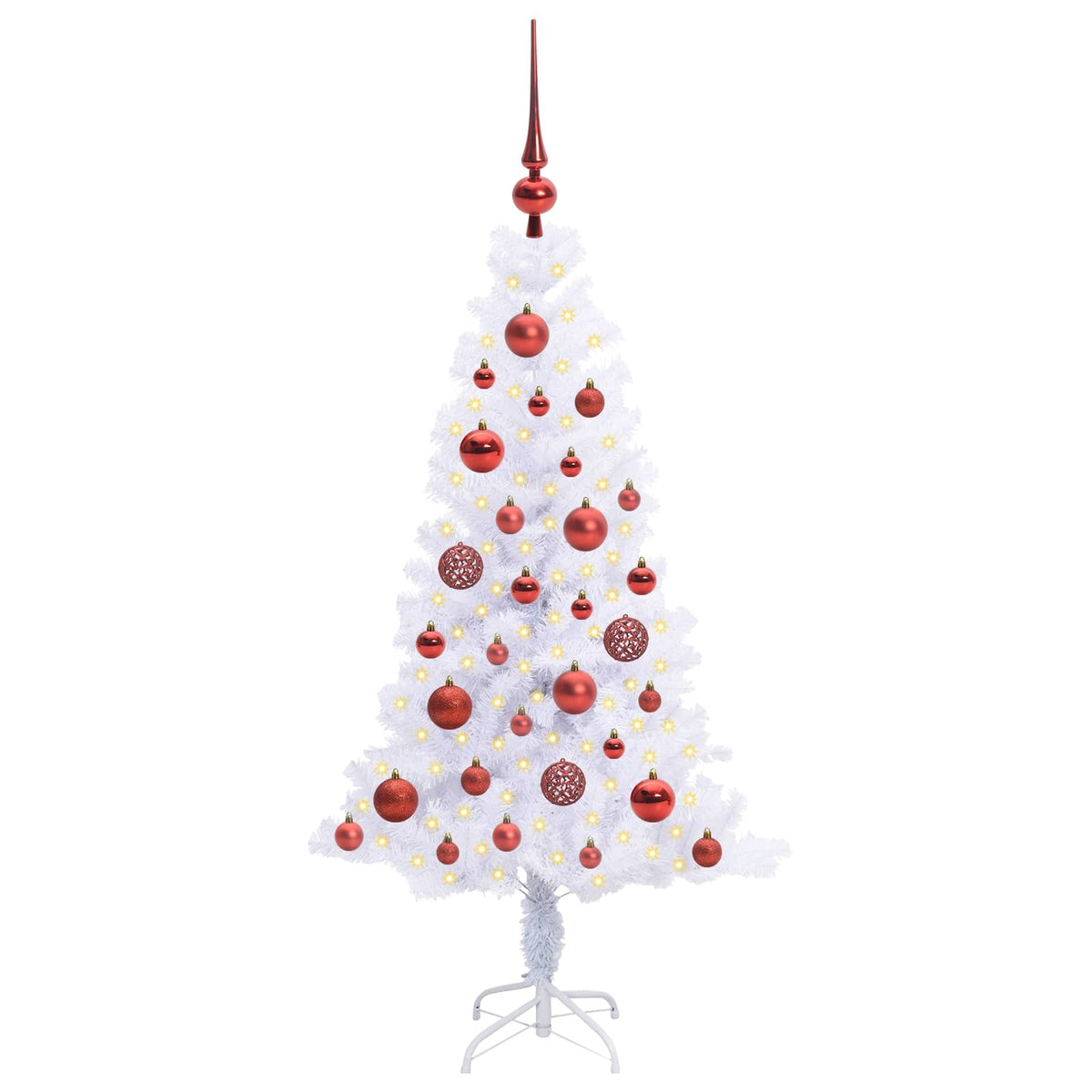 Artificial Christmas Tree with Stand White 120 cm PVC and Steel