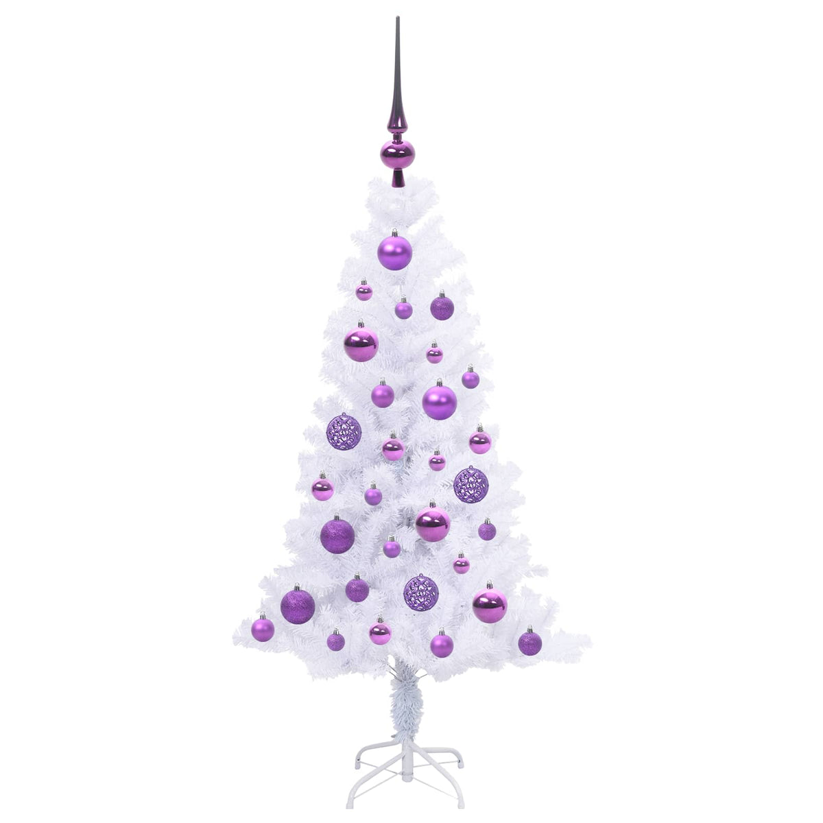 Artificial Christmas Tree with Stand White 120 cm PVC and Steel