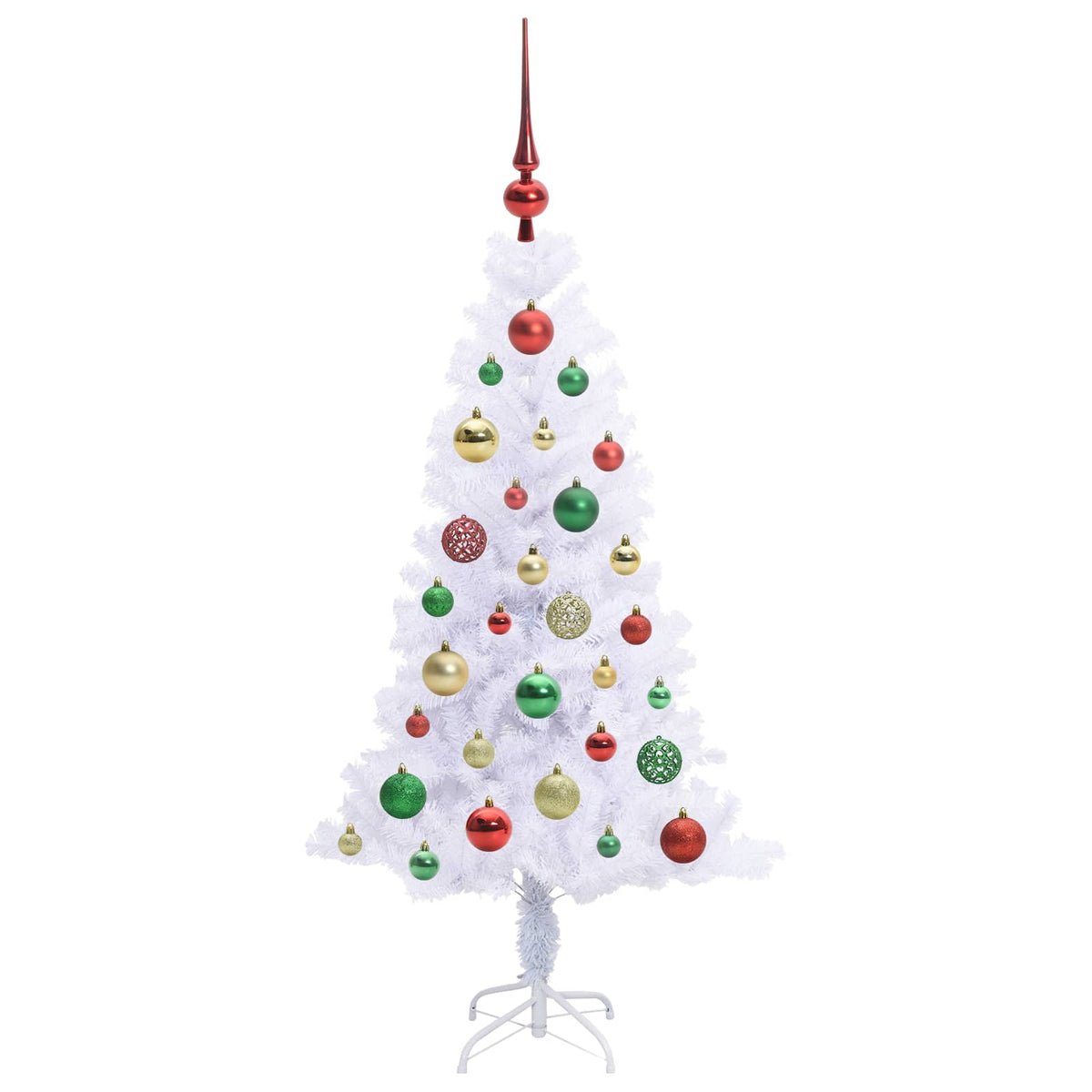 Artificial Christmas Tree with Stand White 120 cm PVC and Steel