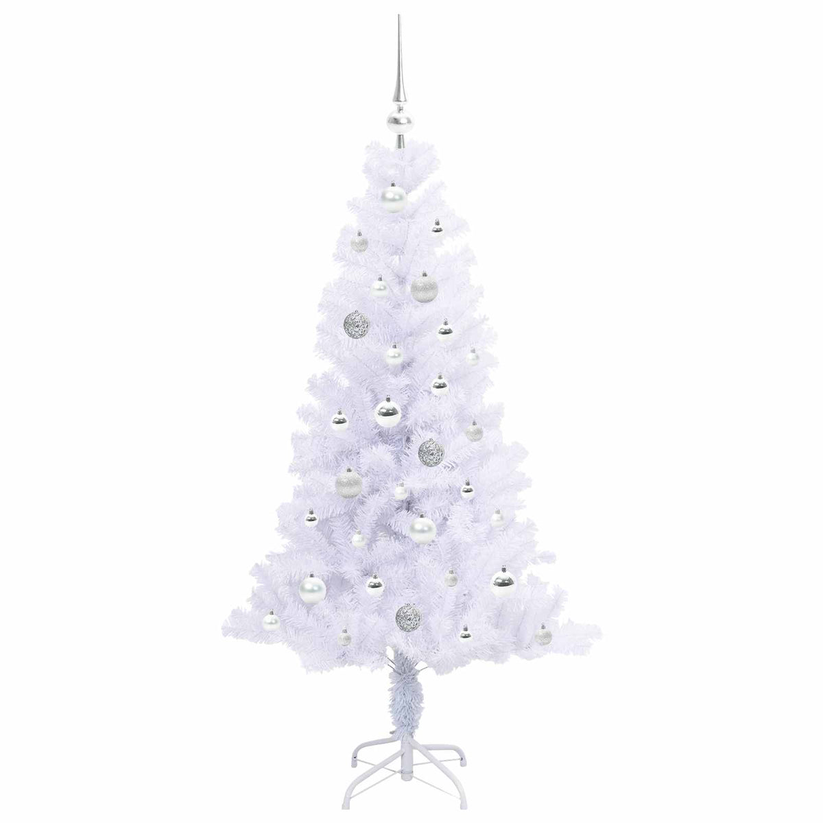 Artificial Christmas Tree with Stand White 150 cm PVC and Steel