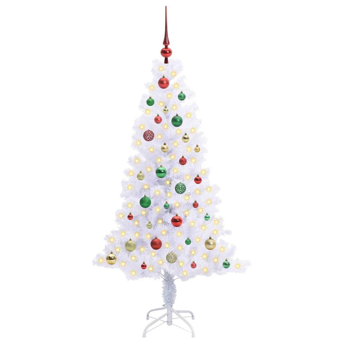 Artificial Christmas Tree with Stand White 150 cm PVC and Steel