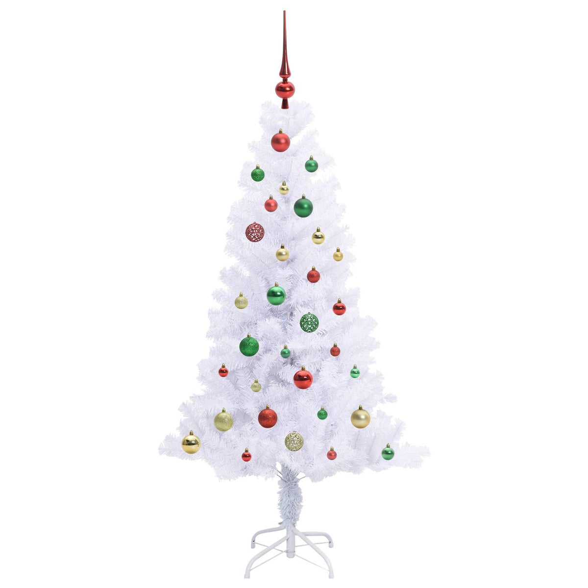 Artificial Christmas Tree with Stand White 150 cm PVC and Steel