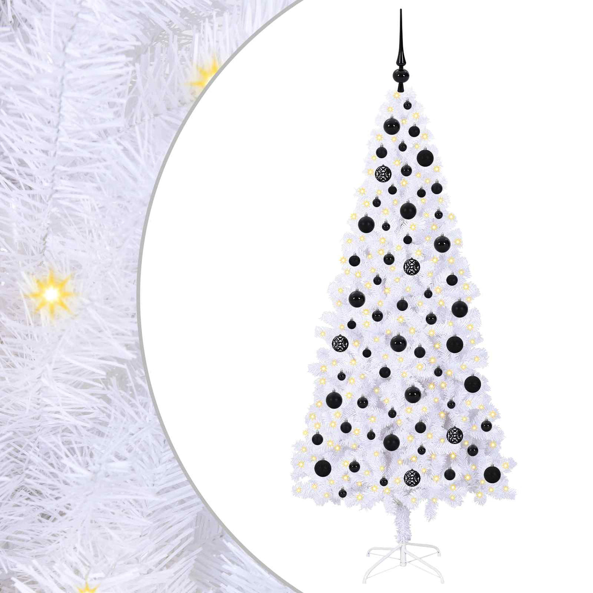 Artificial Christmas Tree with Stand White 180 cm PVC and Steel