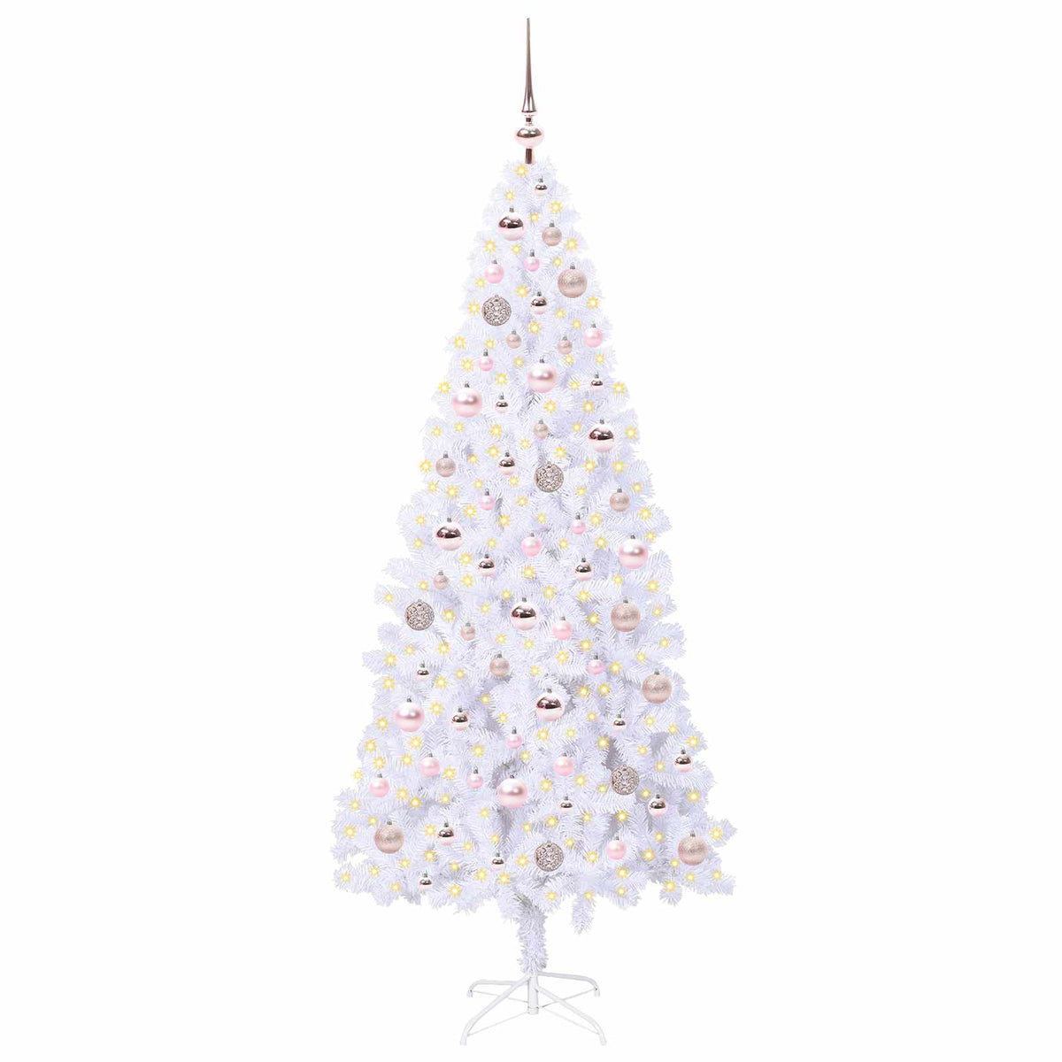 Artificial Christmas Tree with Stand White 180 cm PVC and Steel