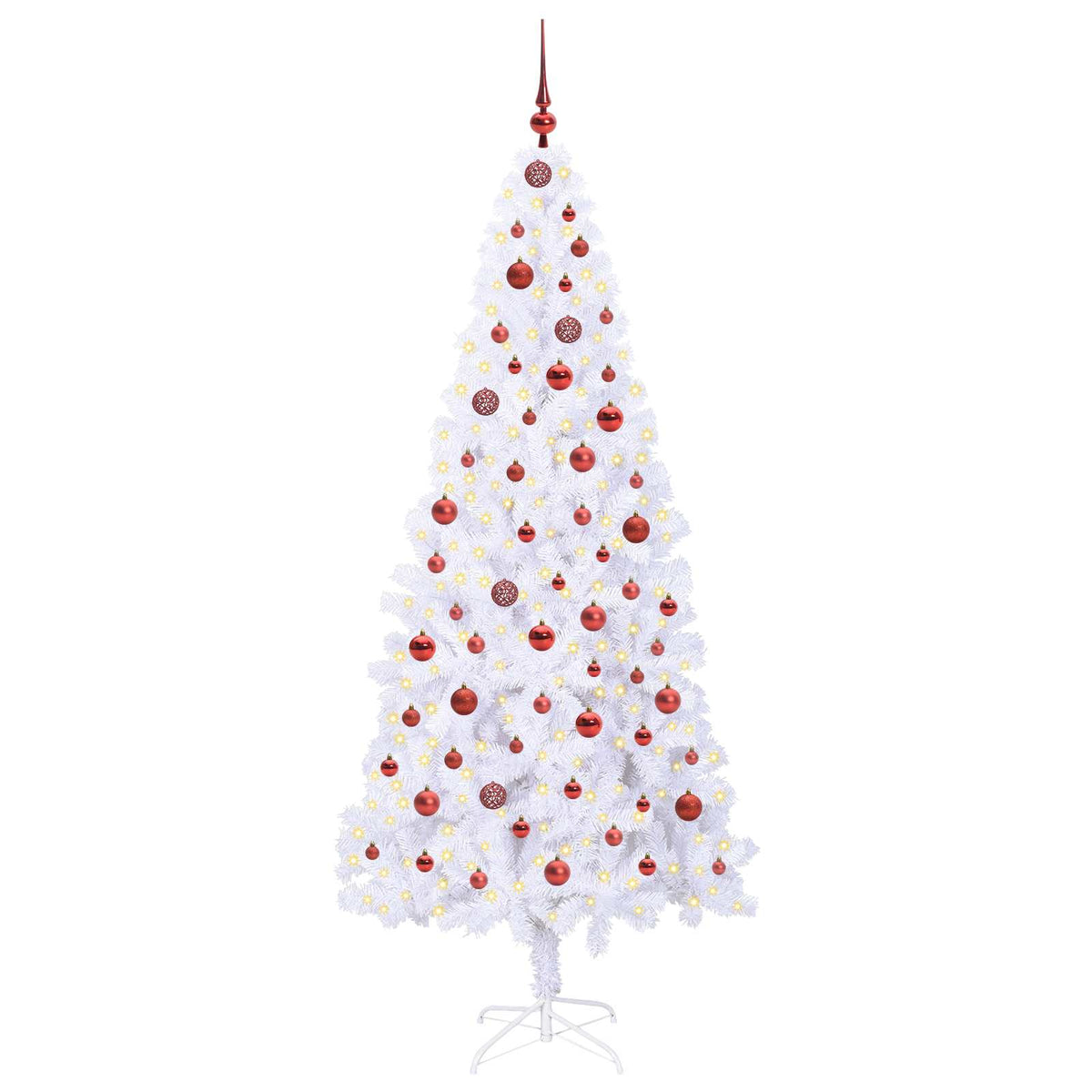 Artificial Christmas Tree with Stand White 210 cm PVC and Steel