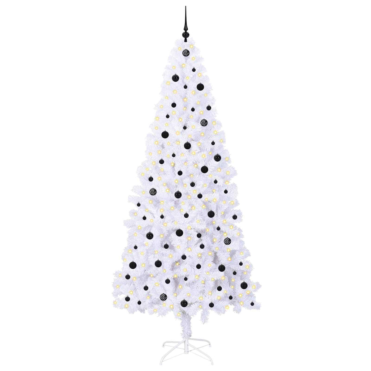 Artificial Christmas Tree with Stand White 240 cm PVC and Steel