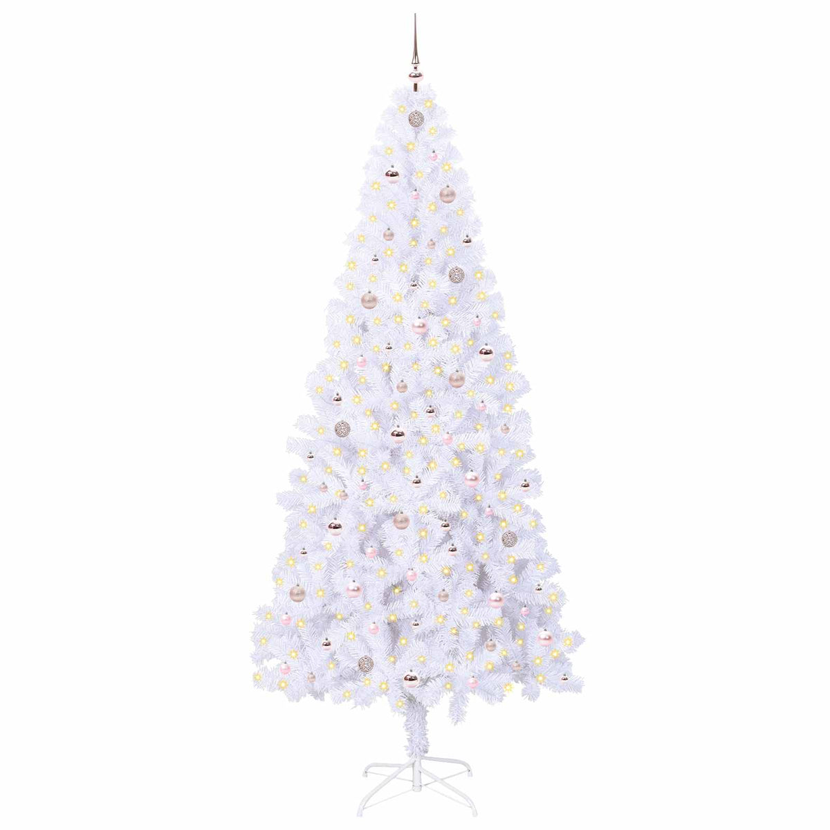 Artificial Christmas Tree with Stand White 240 cm PVC and Steel