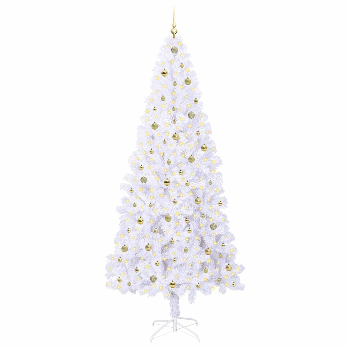 Artificial Christmas Tree with Stand White 240 cm PVC and Steel