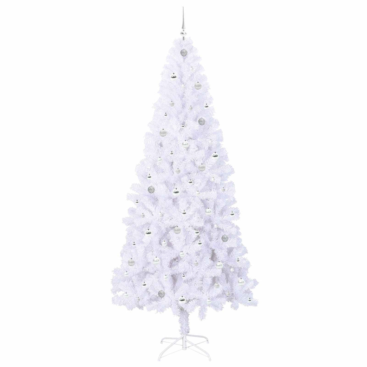 Artificial Christmas Tree with Stand White 240 cm PVC and Steel
