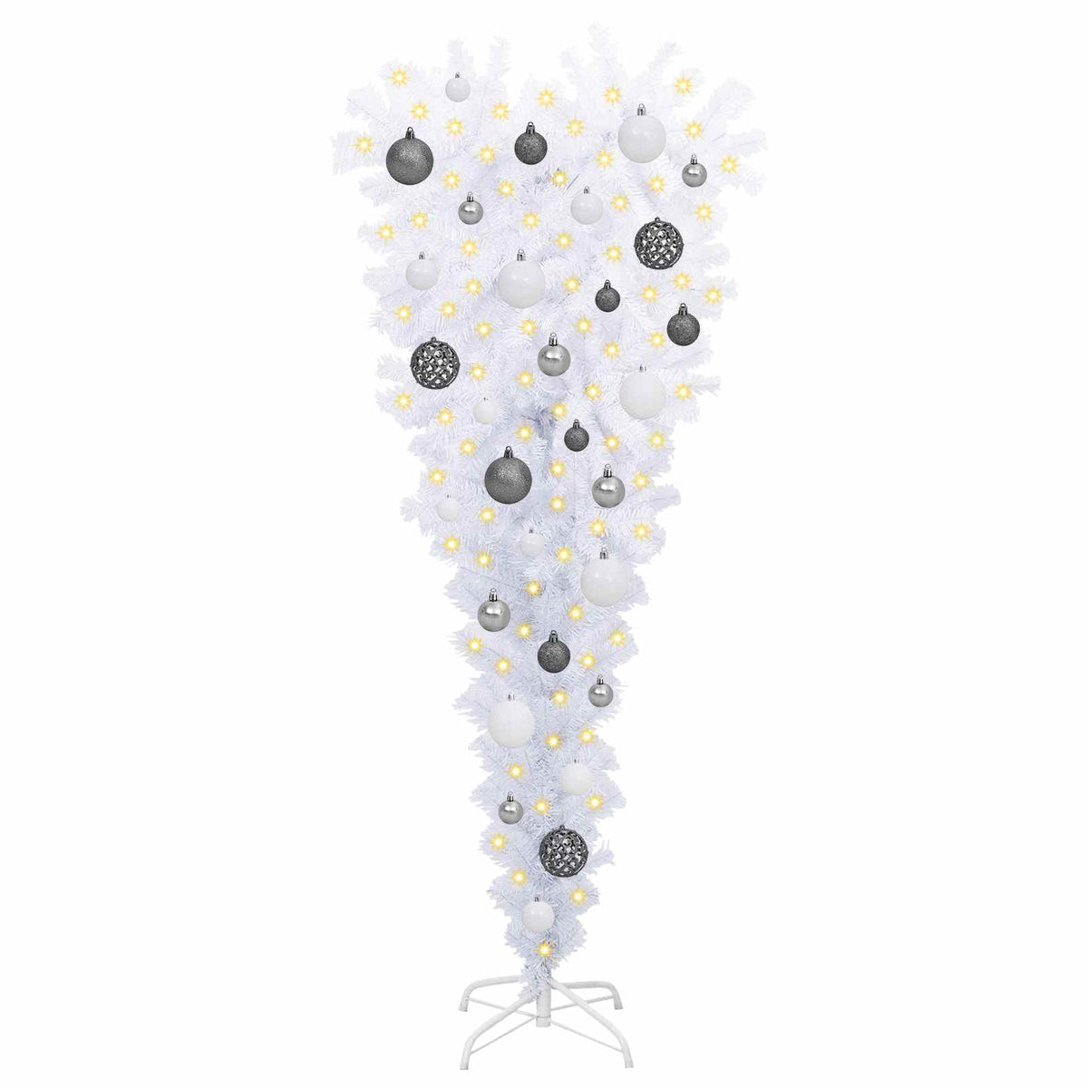 Artificial Christmas Tree with Stand White 120 cm PVC and Steel
