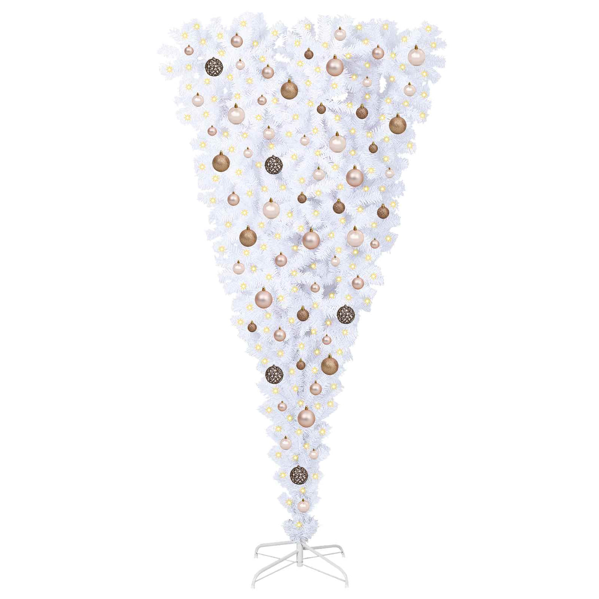 Artificial Christmas Tree with Stand White 180 cm PVC and Steel